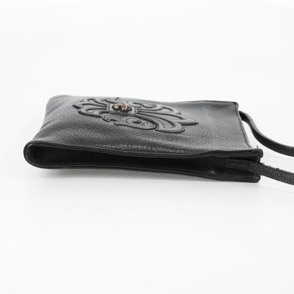 Chrome Hearts Cross Ball Button Gunslinger Bag Leather Black Auth 134879M 134879M