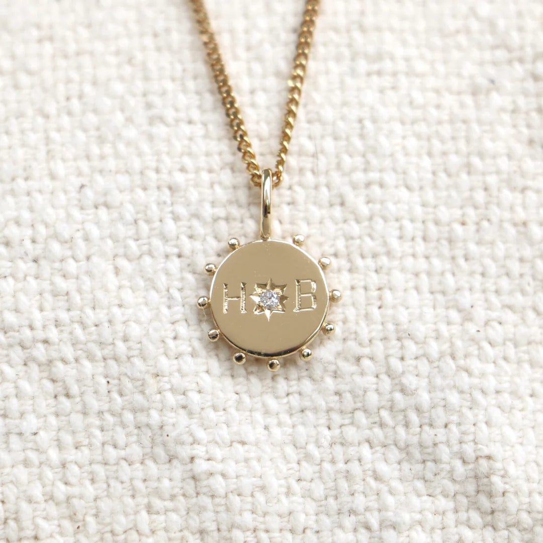 Luxury Promise 9CT YELLOW GOLD CHI PENDANT - DIAMOND SET AND ENGRAVED ASC4812