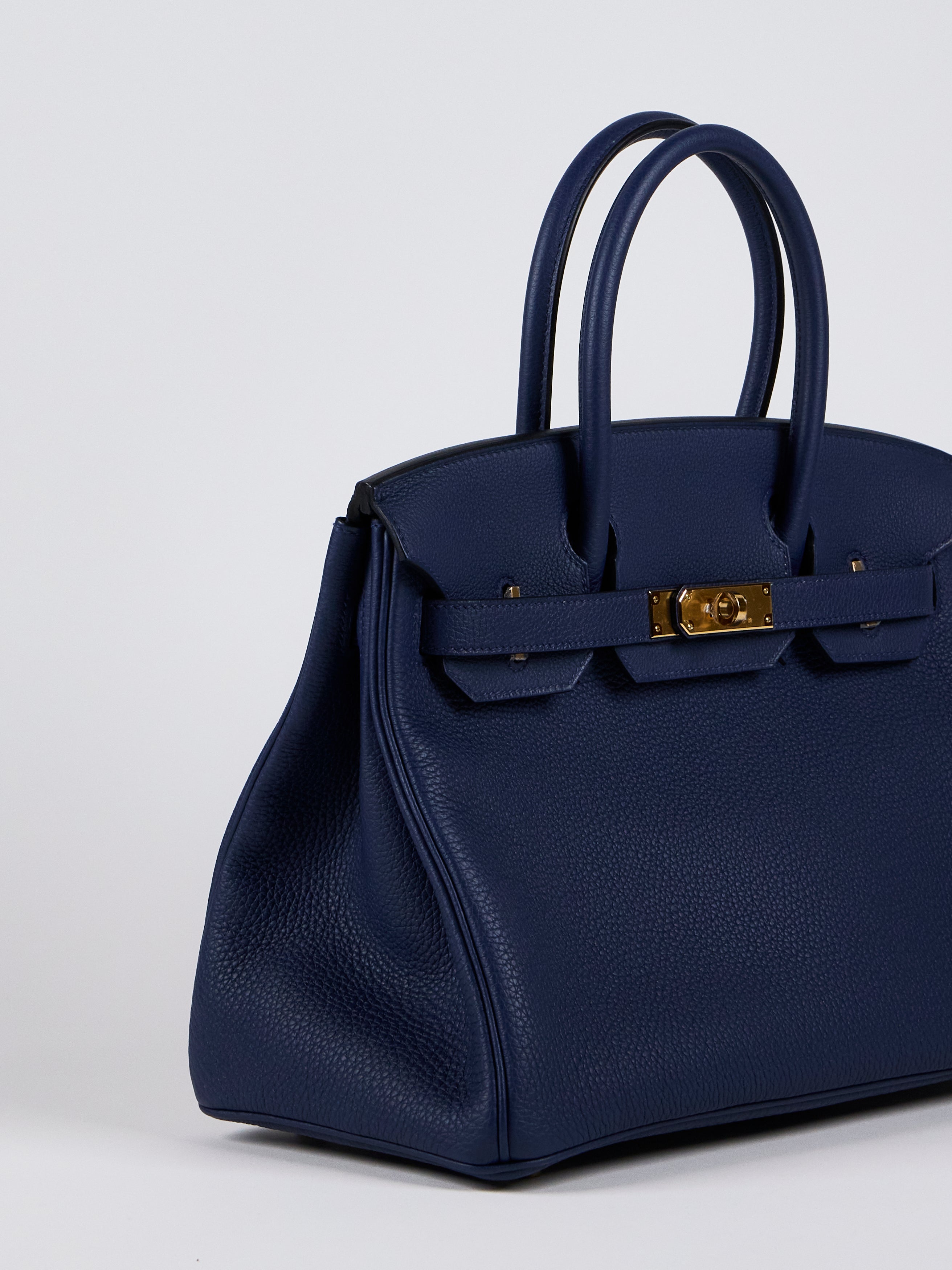 HERMÈS BIRKIN 30CM BLUE NAVY Togo Leather with Gold Hardware