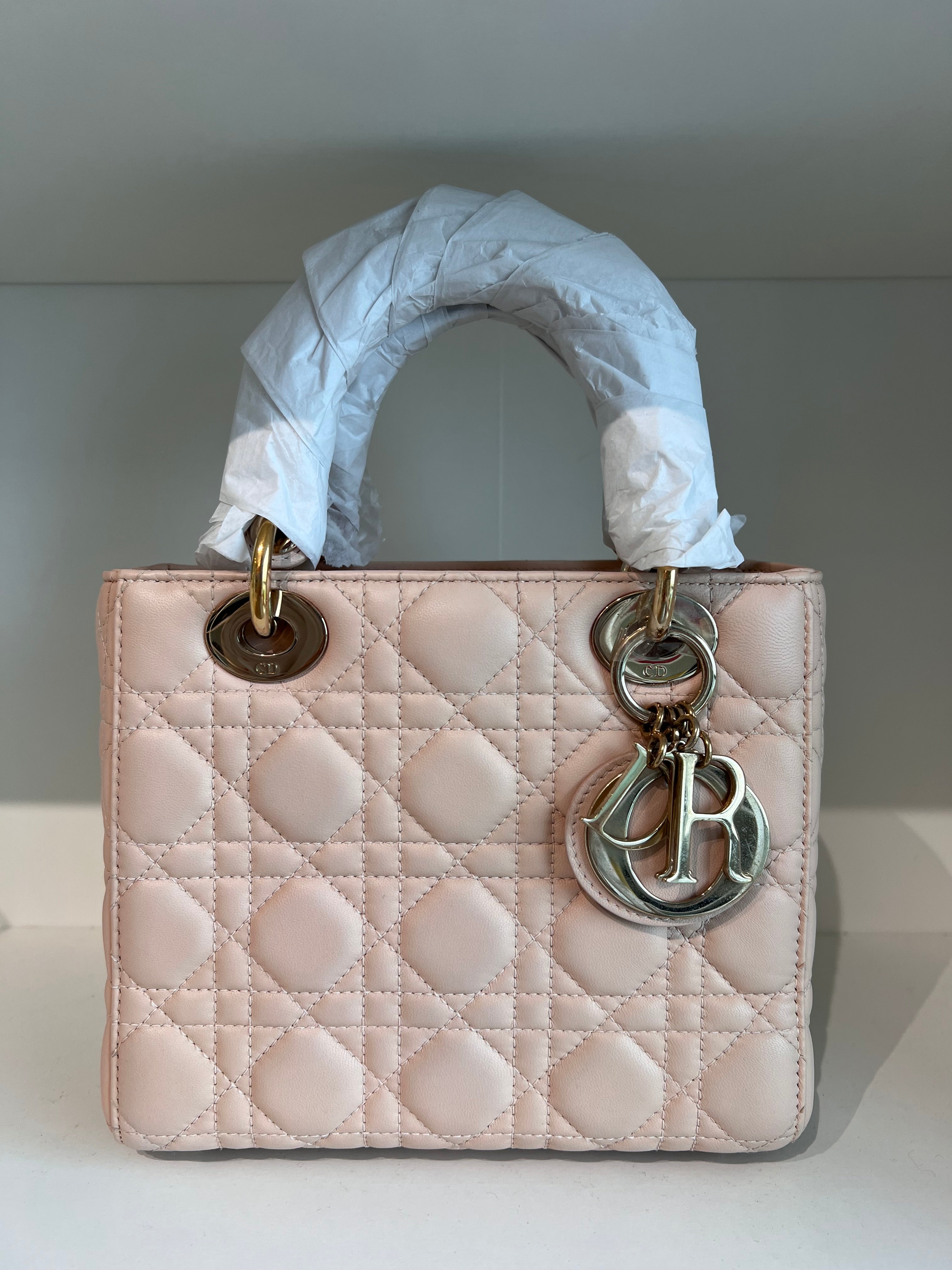 Lady Dior Small Nude Pink Lambskin GHW SYCM252