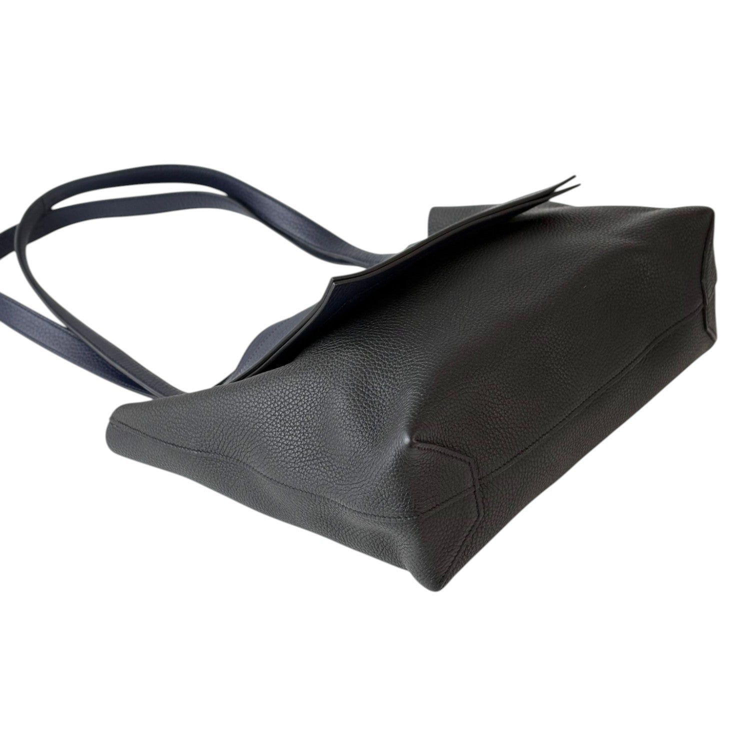 Hermes Cabasellier Bicolour Bag in Clemence Leather Black/Blue