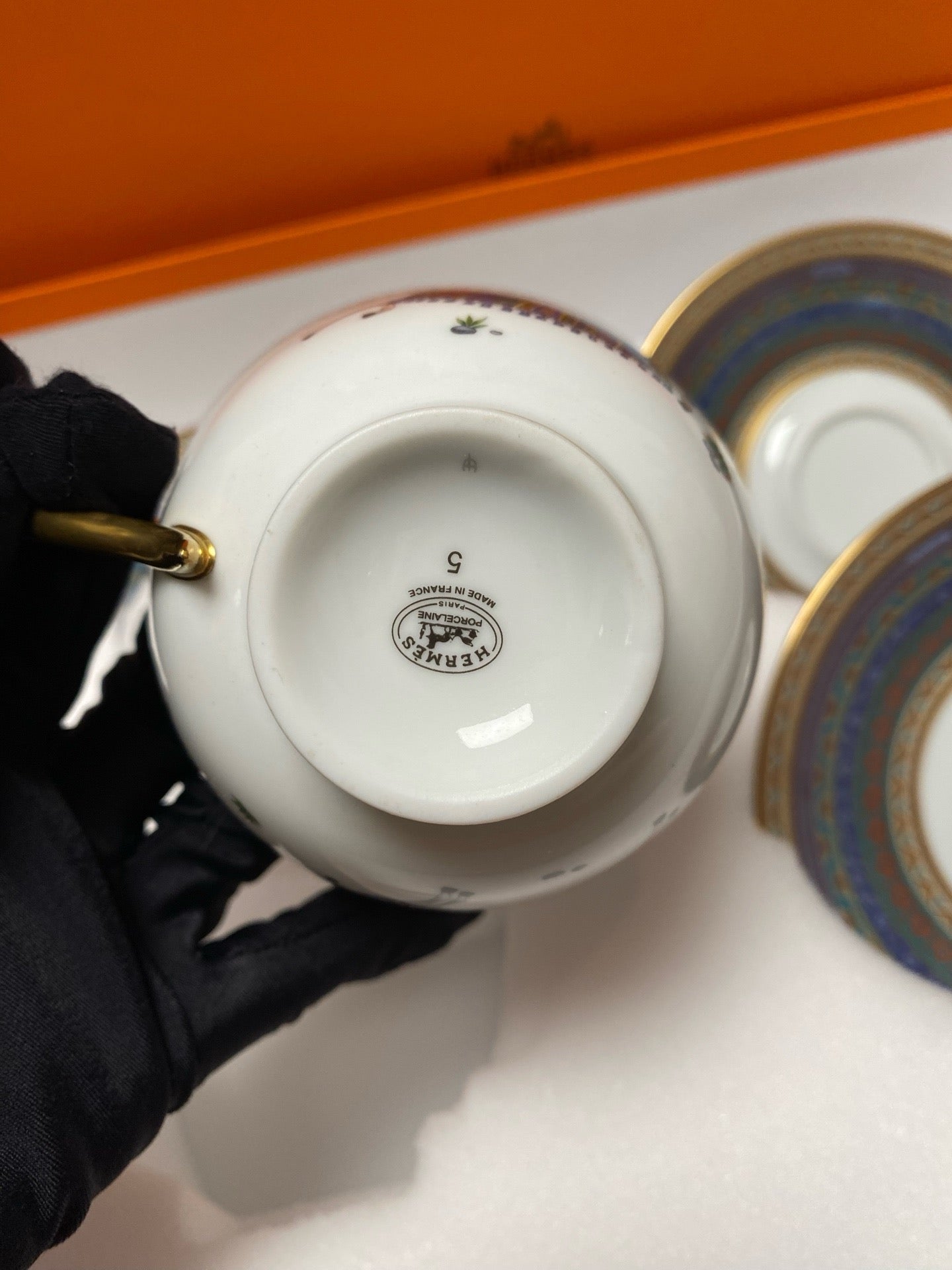 Hermès "Cheval d'Orient" Coffee Cup & Saucer Set