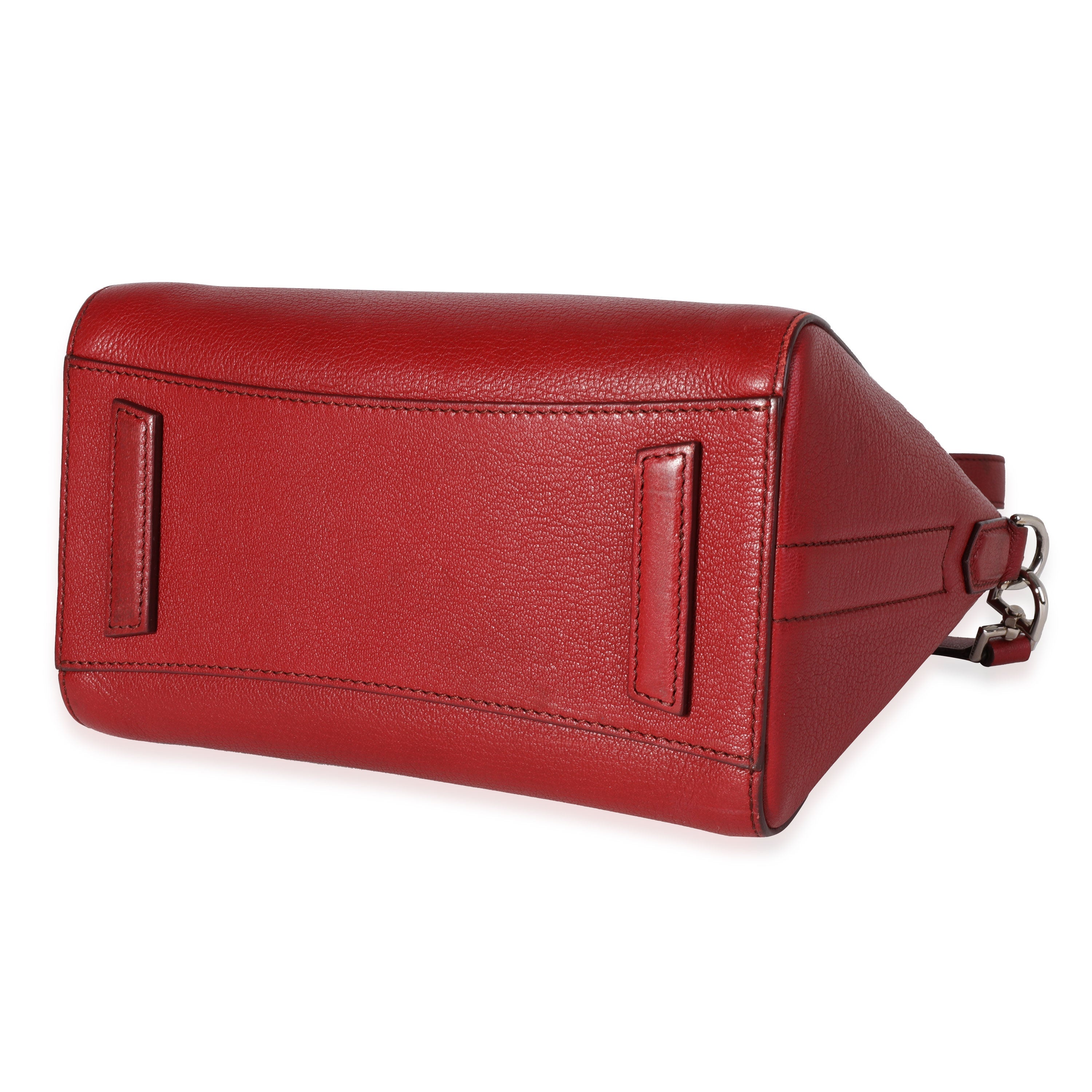 Red Goatskin Mini Antigona Bag