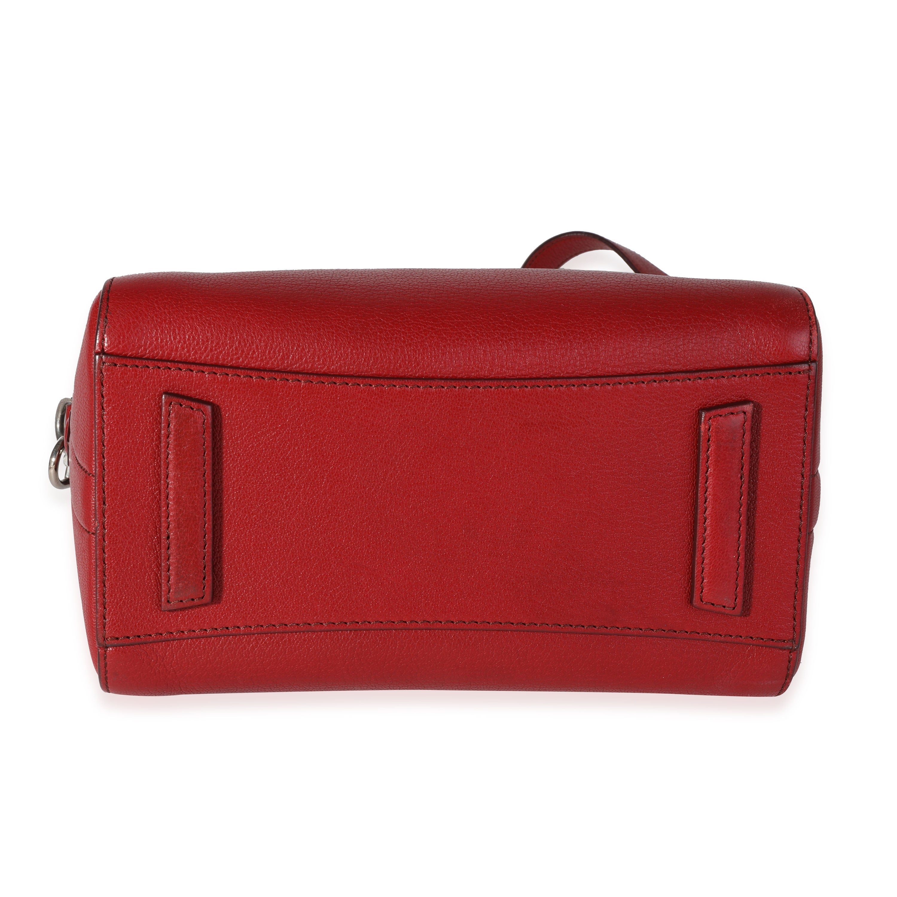 Red Goatskin Mini Antigona Bag