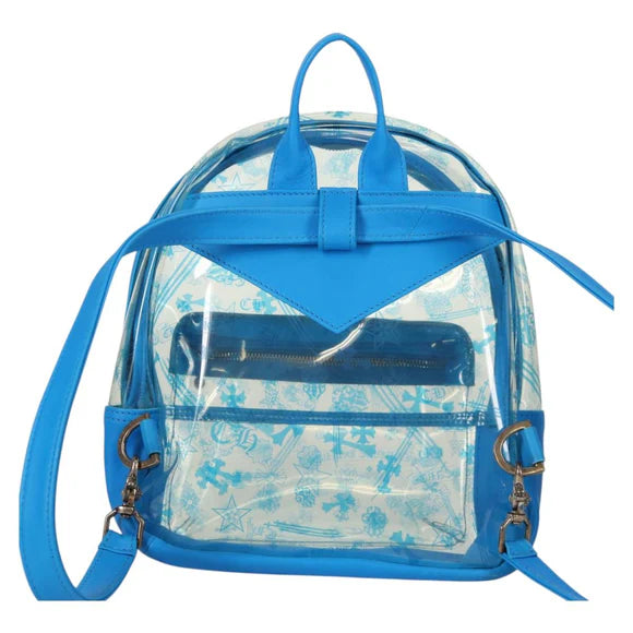 Chrome Hearts PVC BACK TO SCHOOL Backpack Vinyl Leather Blue Auth 134878M 134878M