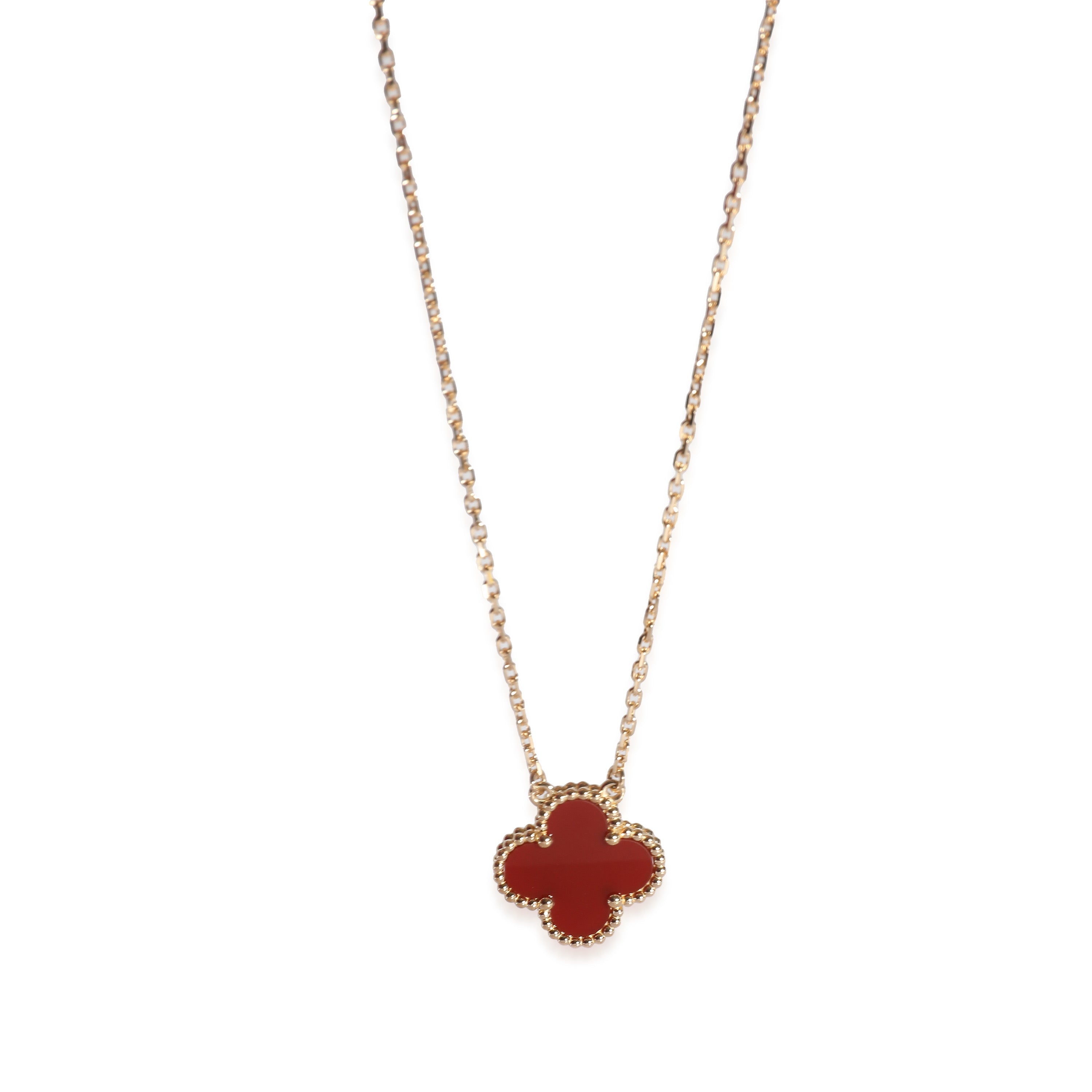 Alhambra Carnelian Vintage Pendant in 18k Rose Gold