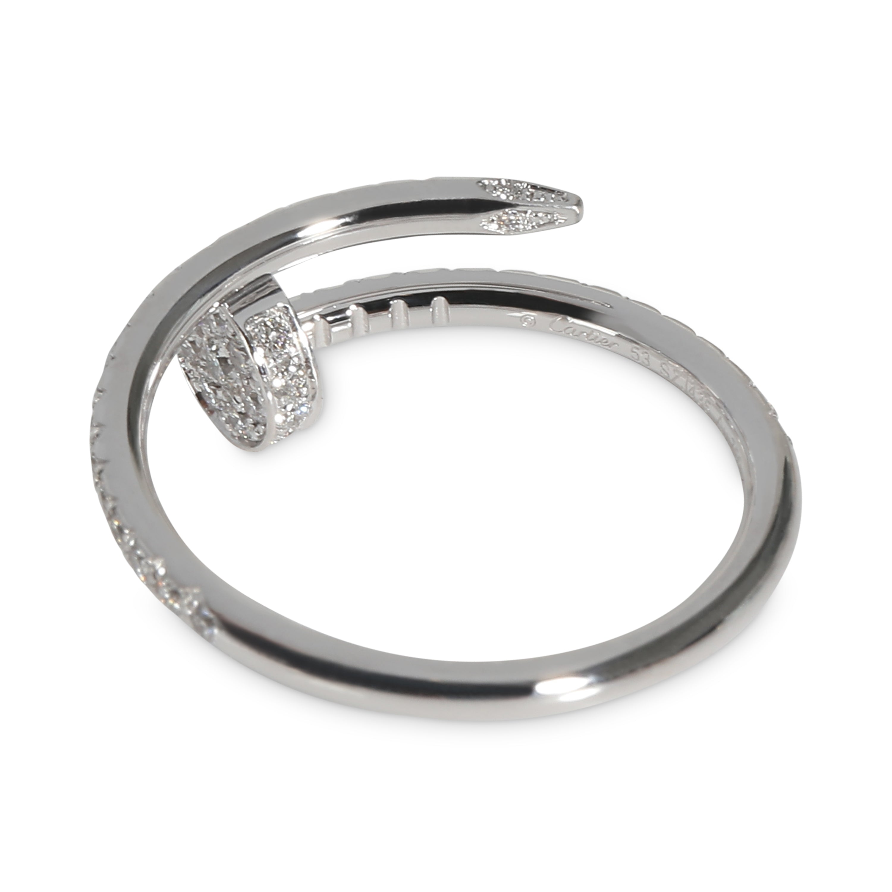 Juste Un Clou Ring, Small Model, Diamonds (White Gold)