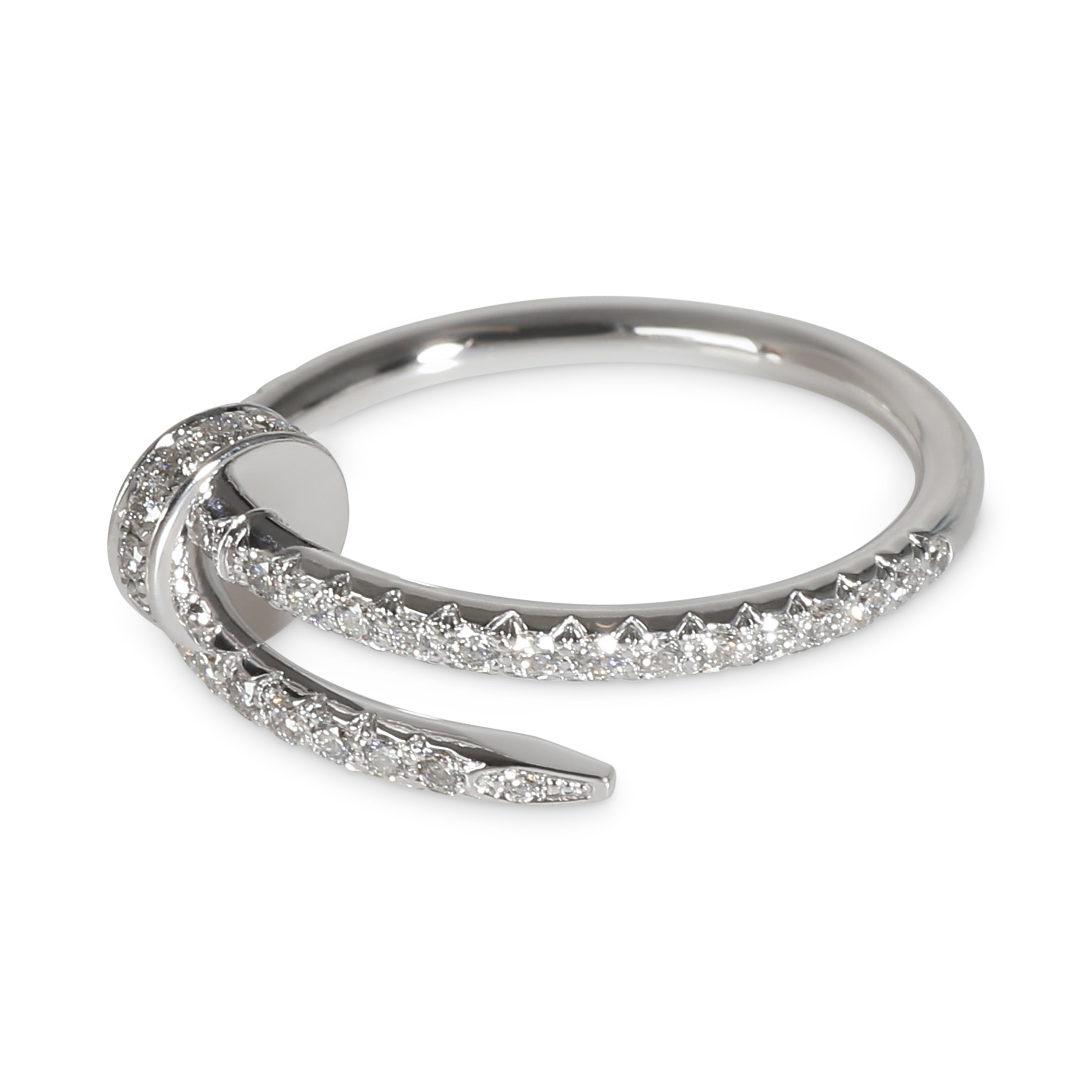 Juste Un Clou Ring, Small Model, Diamonds (White Gold)