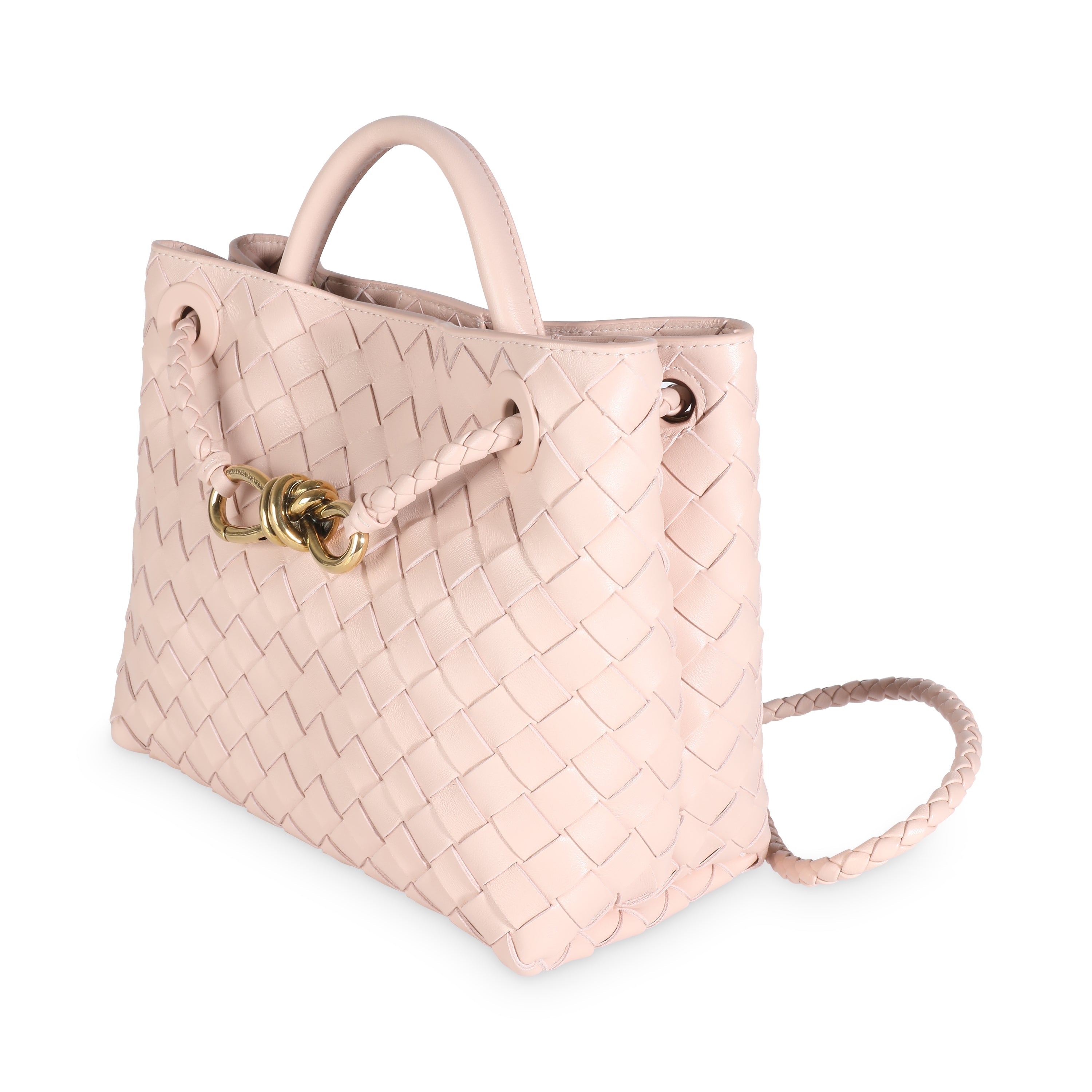 Bottega Veneta Lotus Intrecciato Nappa Small Andiamo Bag