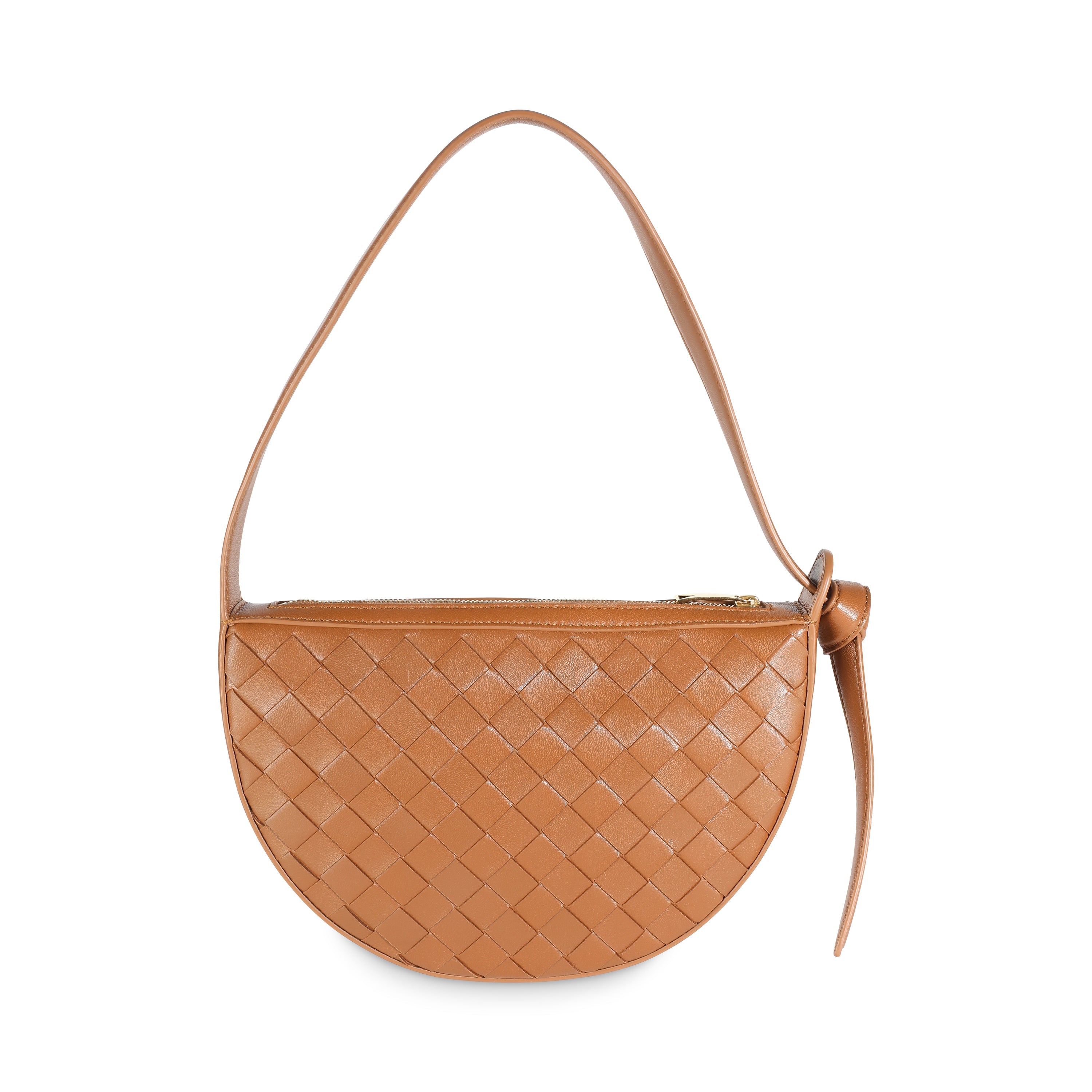 Bottega Veneta Cognac Intrecciato Nappa Mini Sunrise Bag