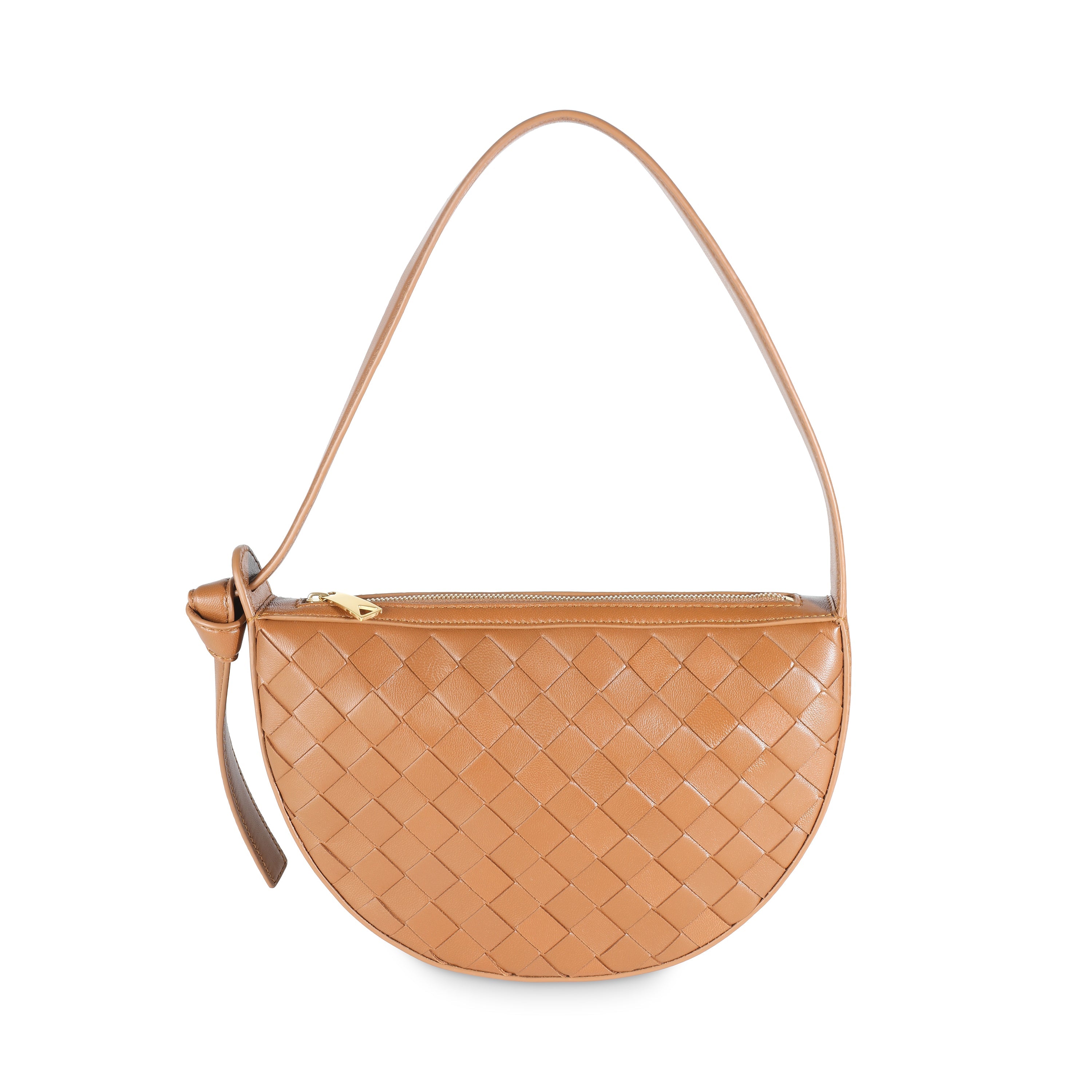 Bottega Veneta Cognac Intrecciato Nappa Mini Sunrise Bag