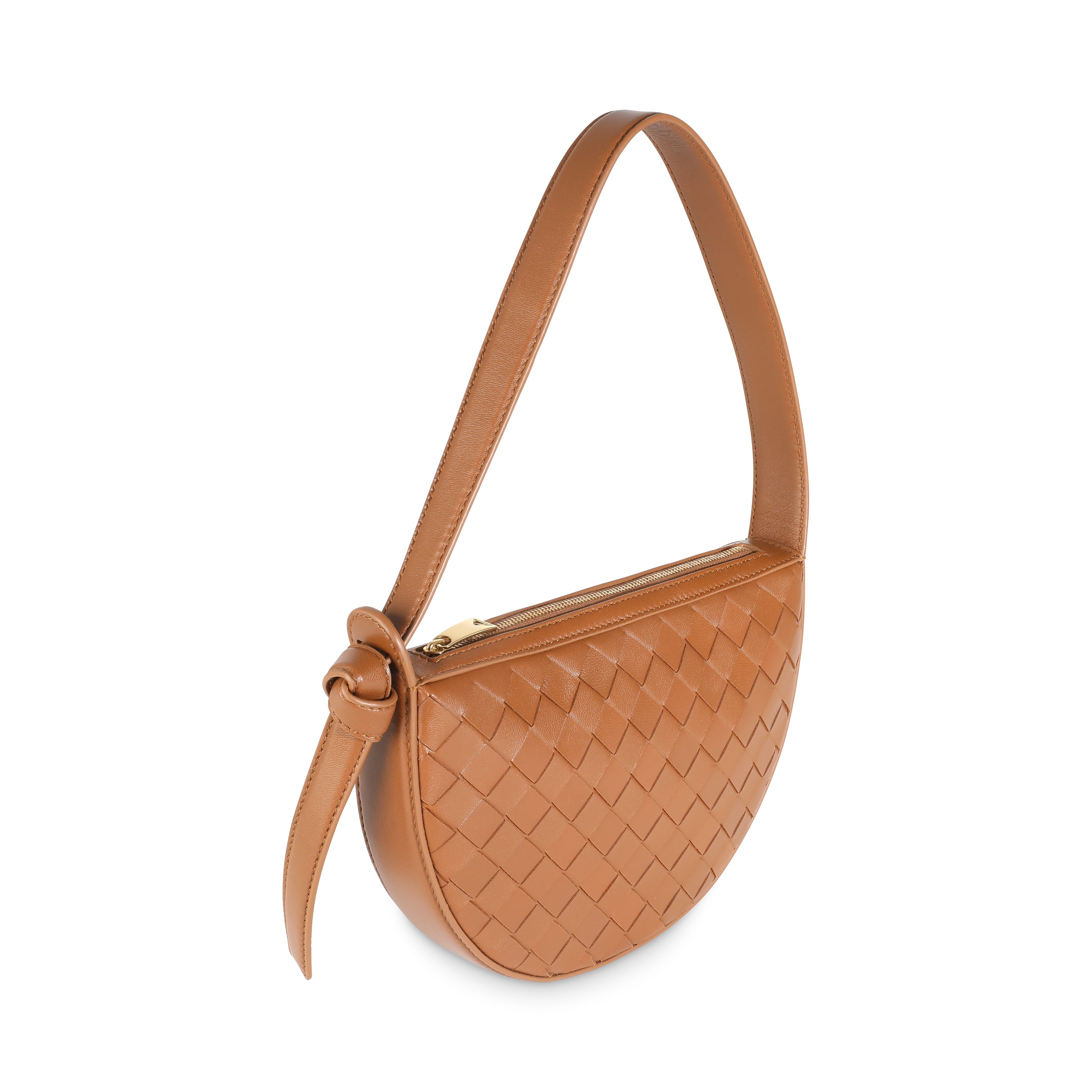 Bottega Veneta Cognac Intrecciato Nappa Mini Sunrise Bag