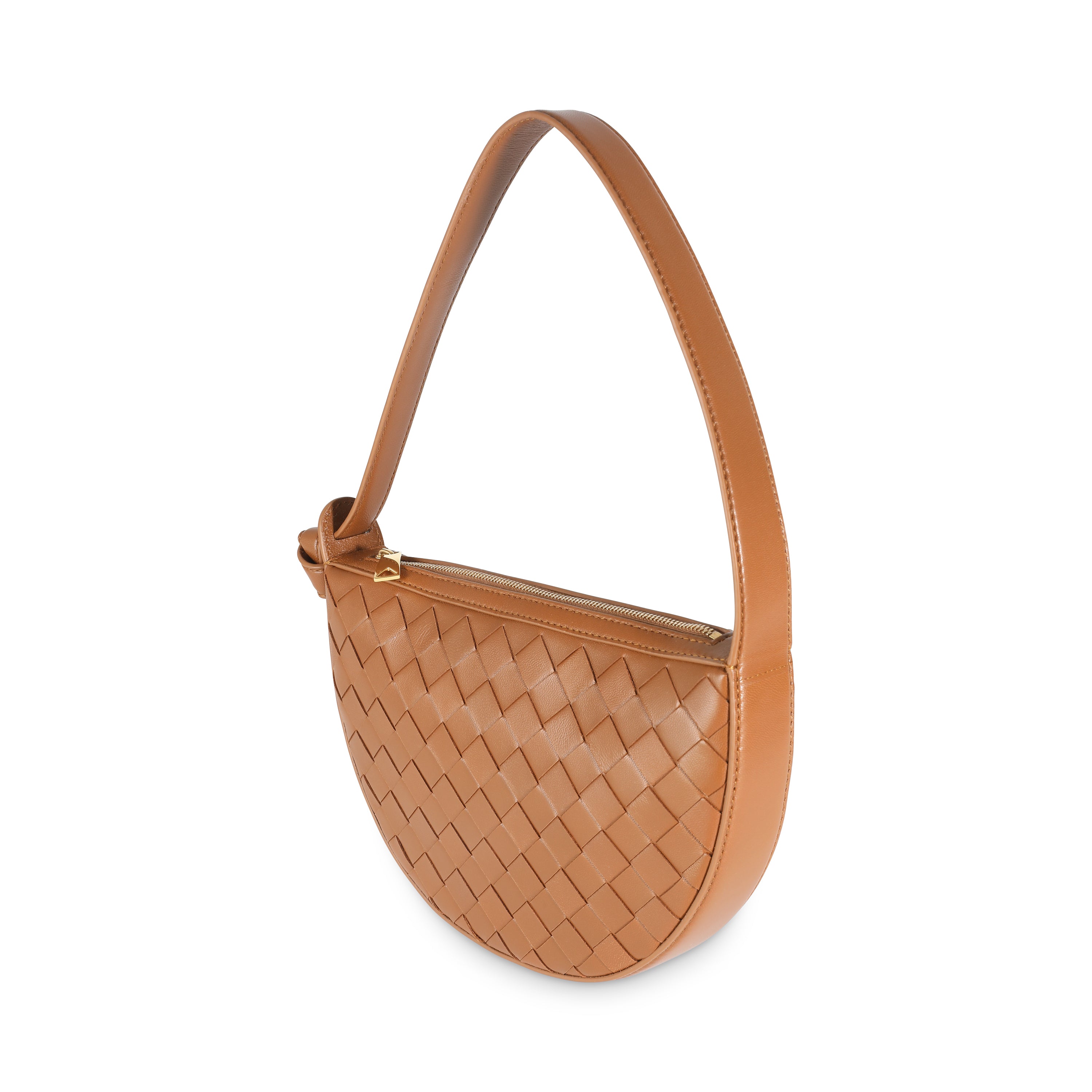 Bottega Veneta Cognac Intrecciato Nappa Mini Sunrise Bag