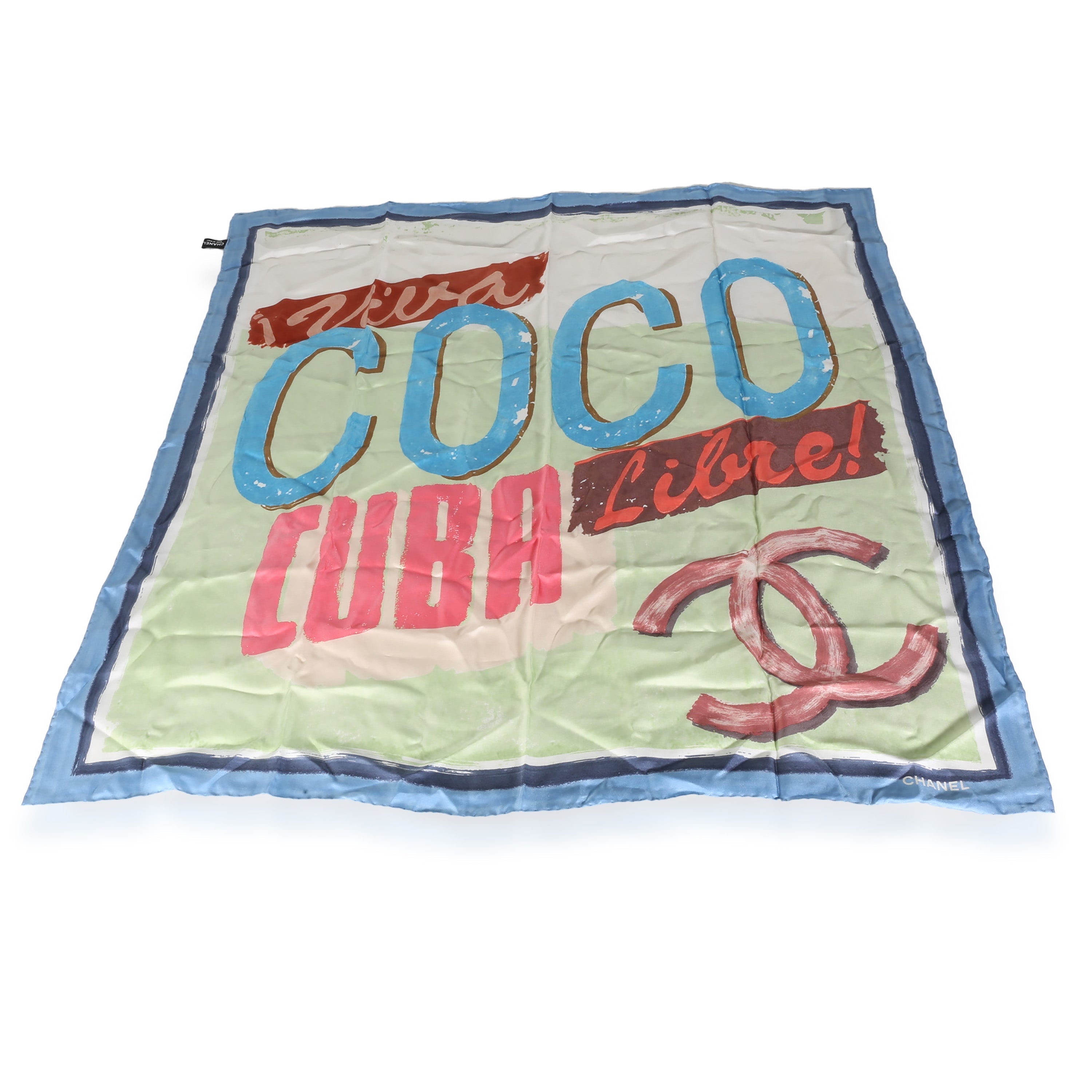 Multicolor Silk Viva Coco Cuba Libre Scarf