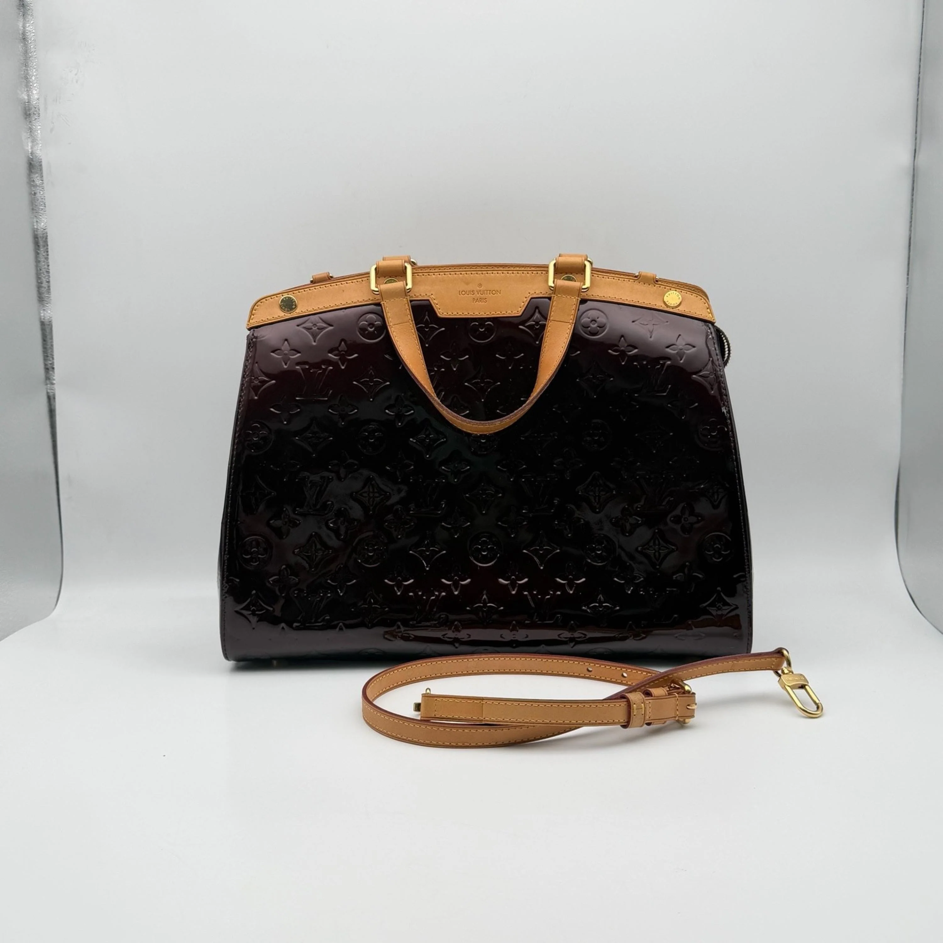 Louis Vuitton Monogram Vernis Brea Gm In Burgundy C345637
