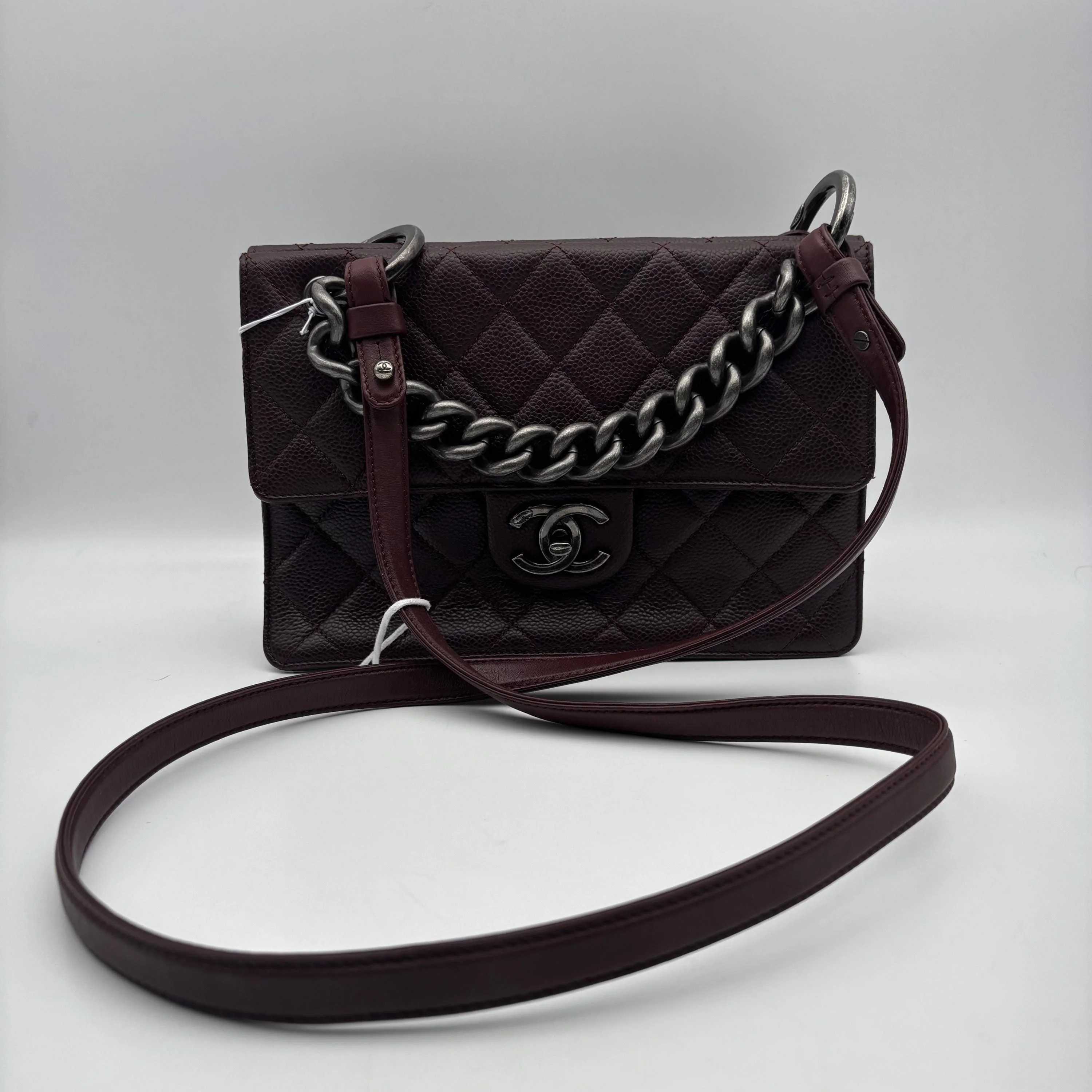 Chanel Burgundy Quilted Leather Shoulder Bag C345495