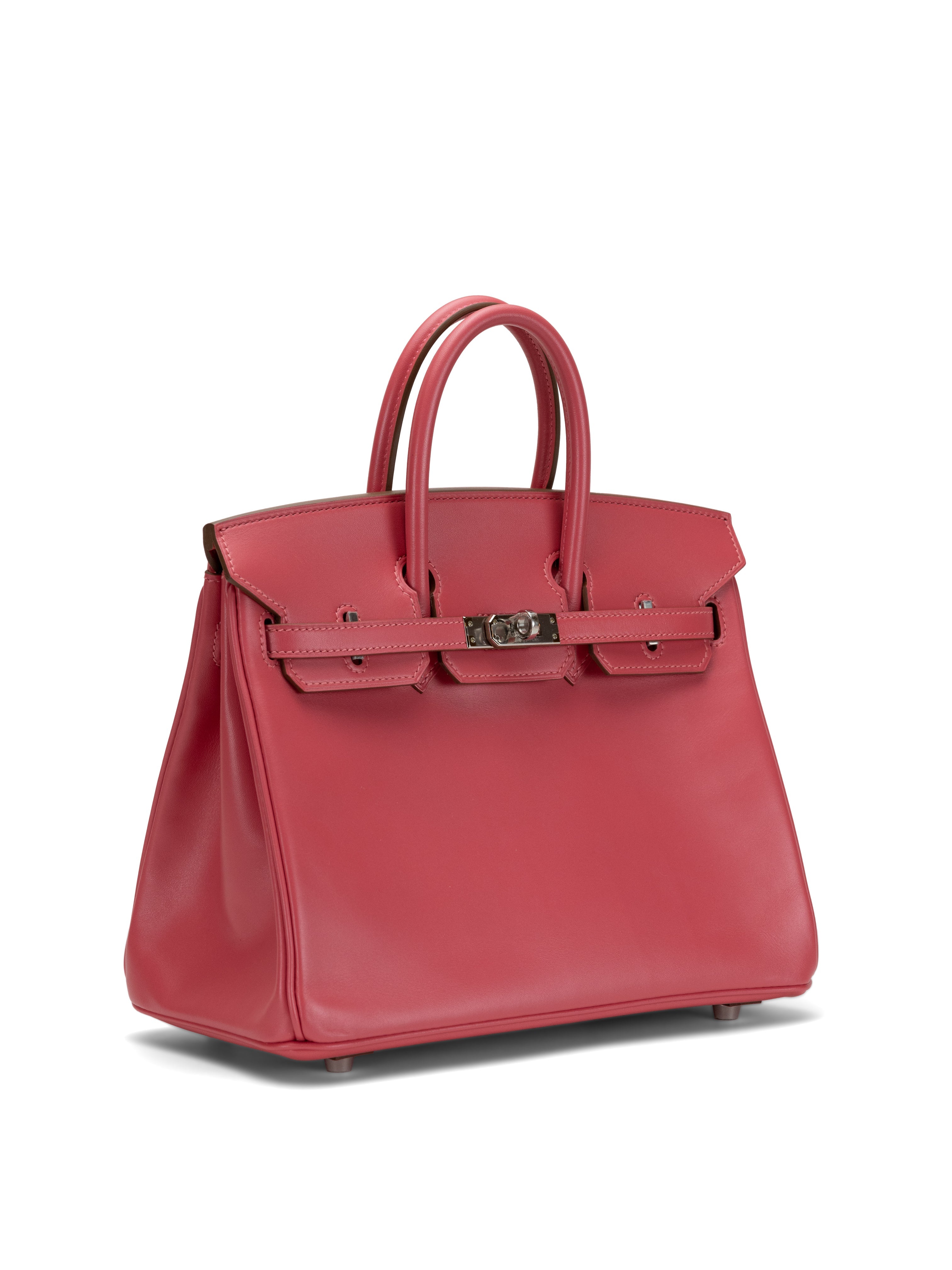 HERMÈS BIRKIN 25CM ROSE LIPSTICK Tadelakt Leather with Palladium Hardware