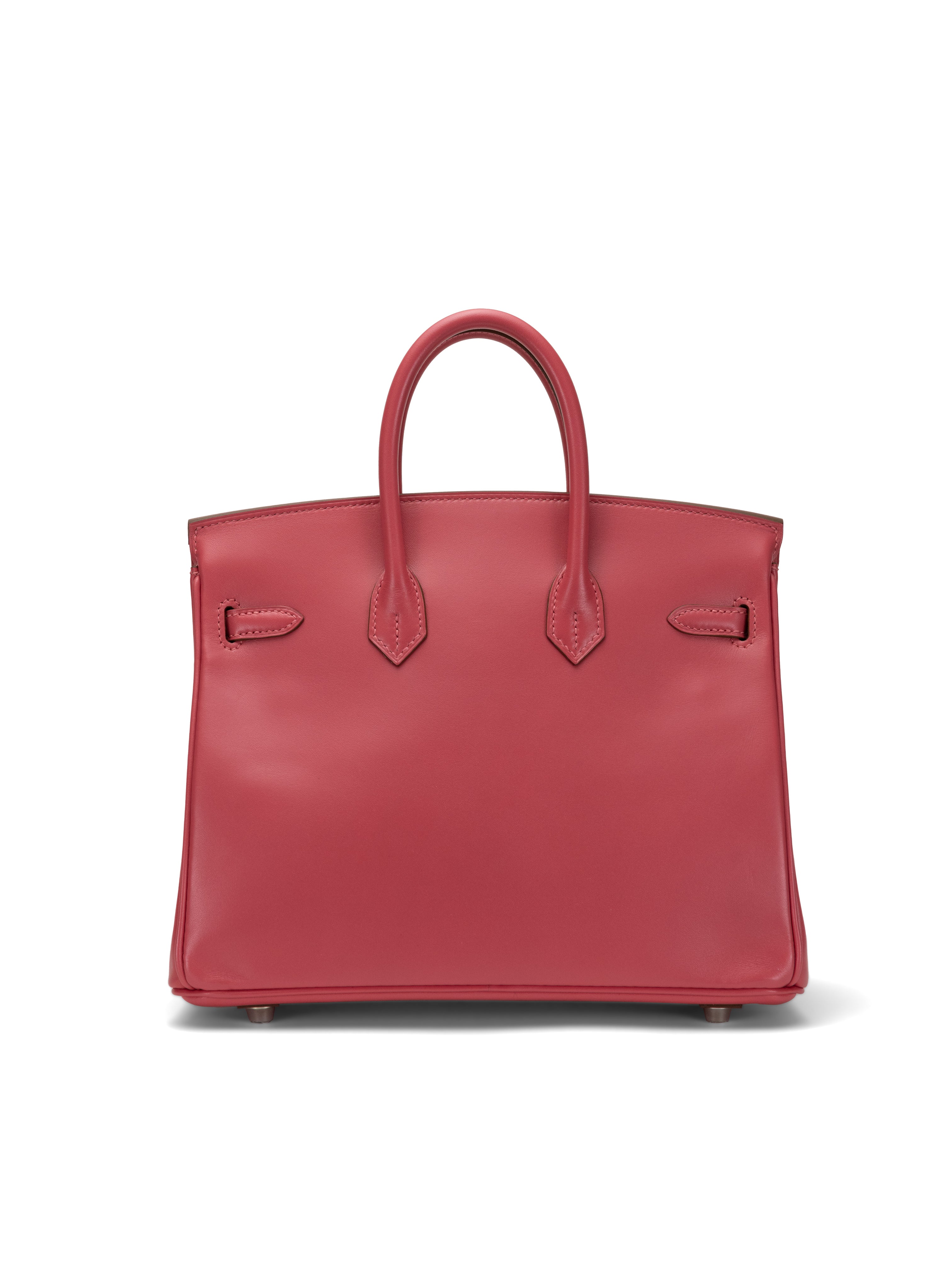 HERMÈS BIRKIN 25CM ROSE LIPSTICK Tadelakt Leather with Palladium Hardware