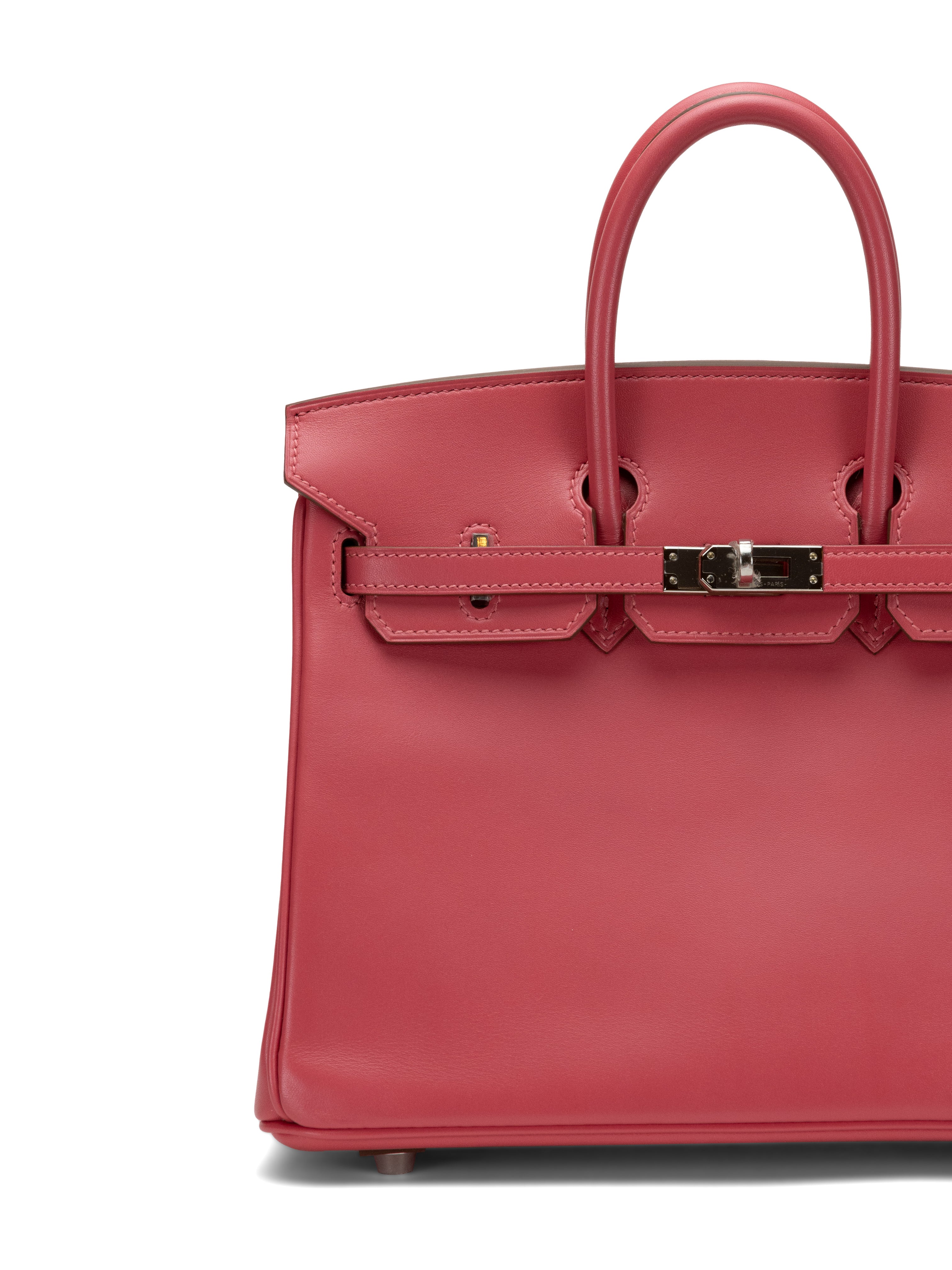 HERMÈS BIRKIN 25CM ROSE LIPSTICK Tadelakt Leather with Palladium Hardware