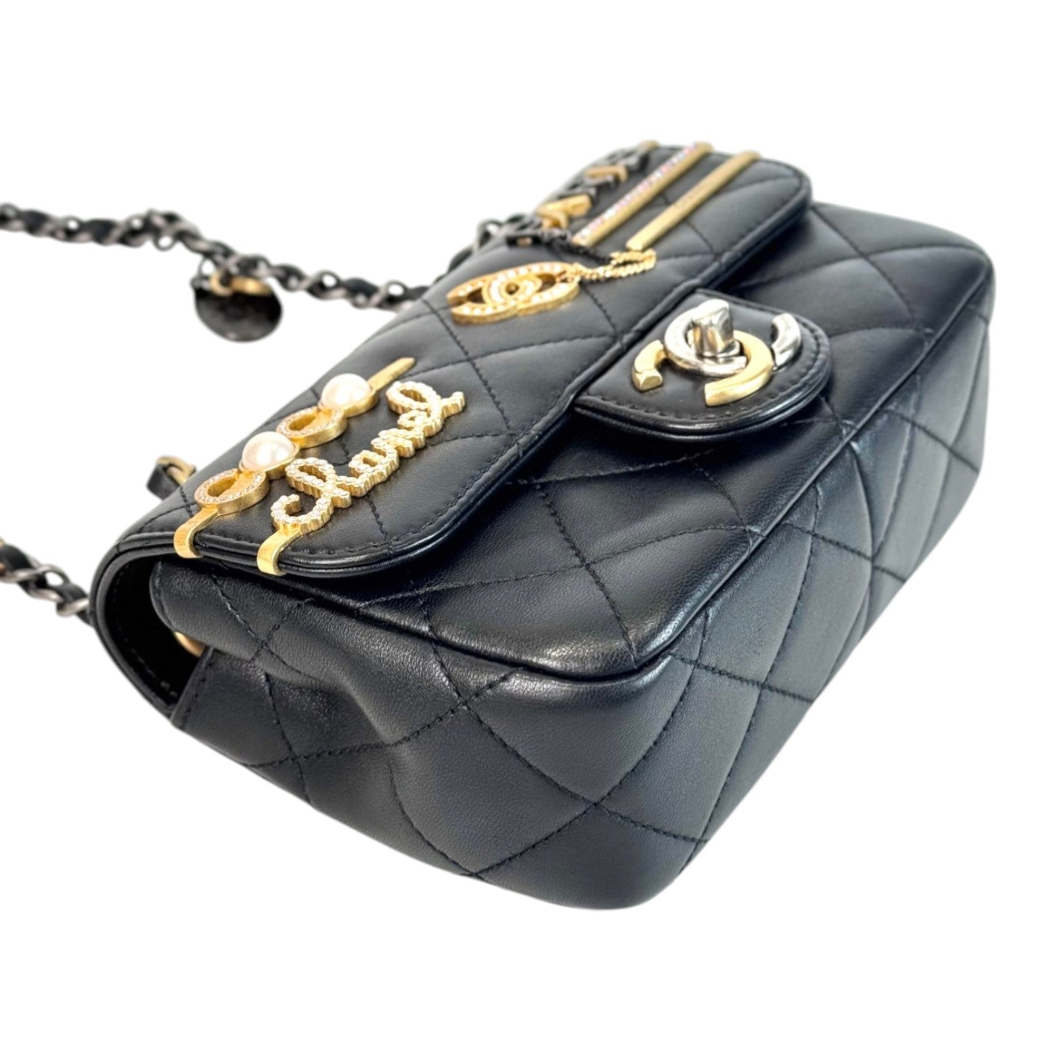 Chanel Coco Clips Classic Flap Black Mini Bag