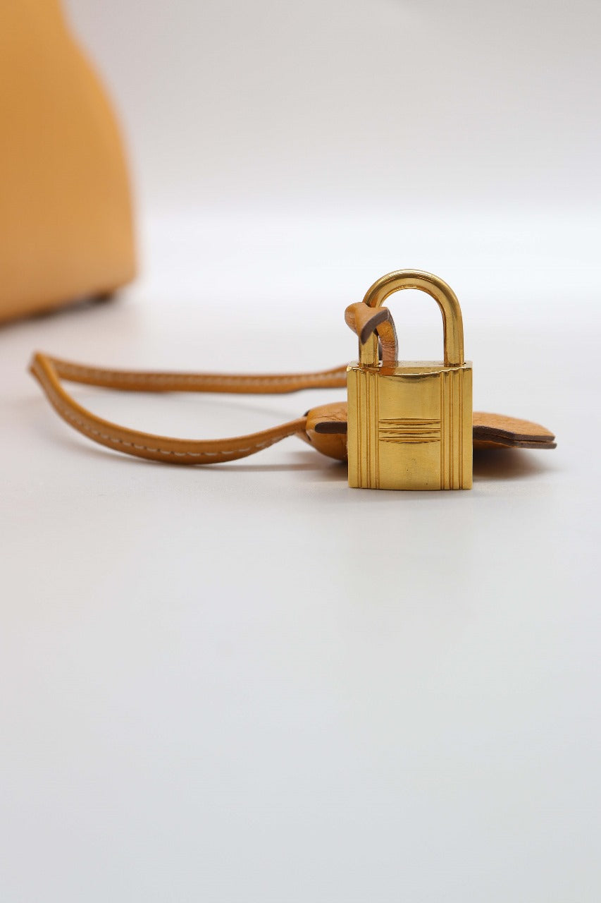 Hermes Birkin 35 Yellow Clemence GHW  ALC1976