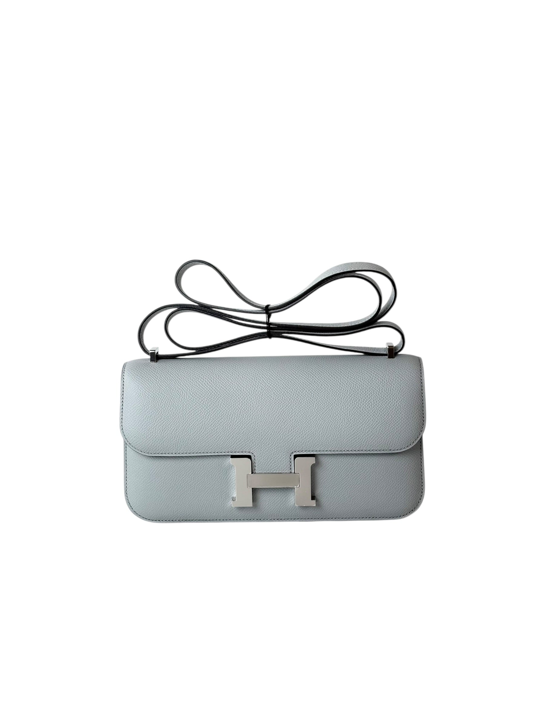Hermes Constance Elane Glacier Blue Epsom