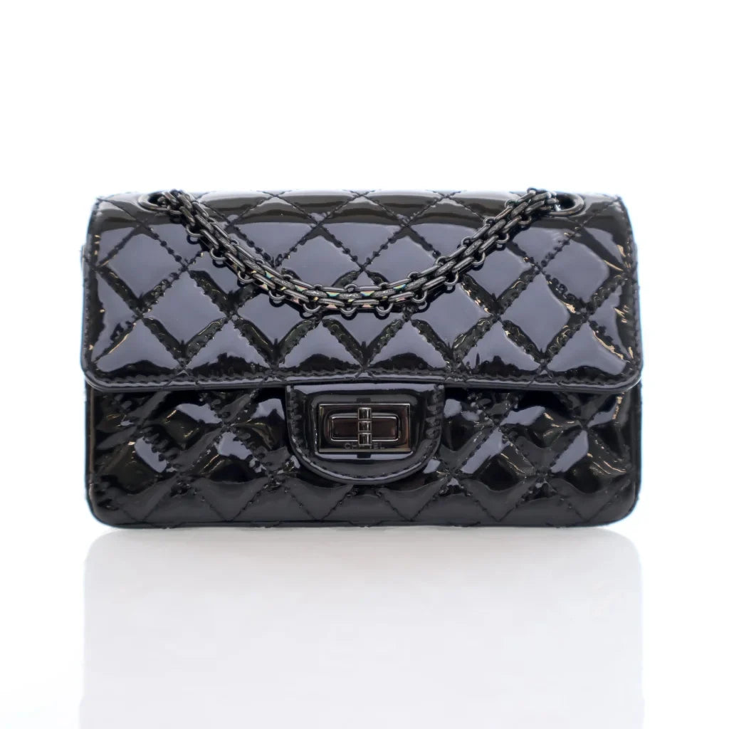 Chanel Mini Reissue 224 Black Patent