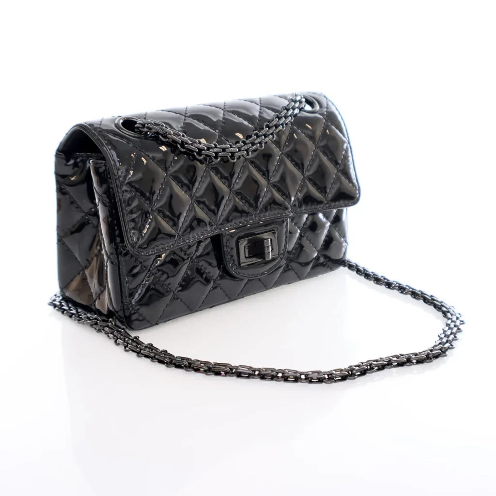 Chanel Mini Reissue 224 Black Patent