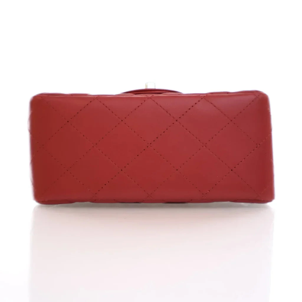 Chanel Mini Square Red Lambskin