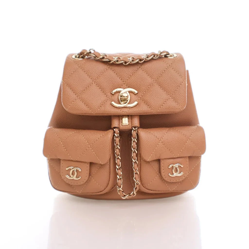 Chanel Duma Backpack Mini Beige Caviar