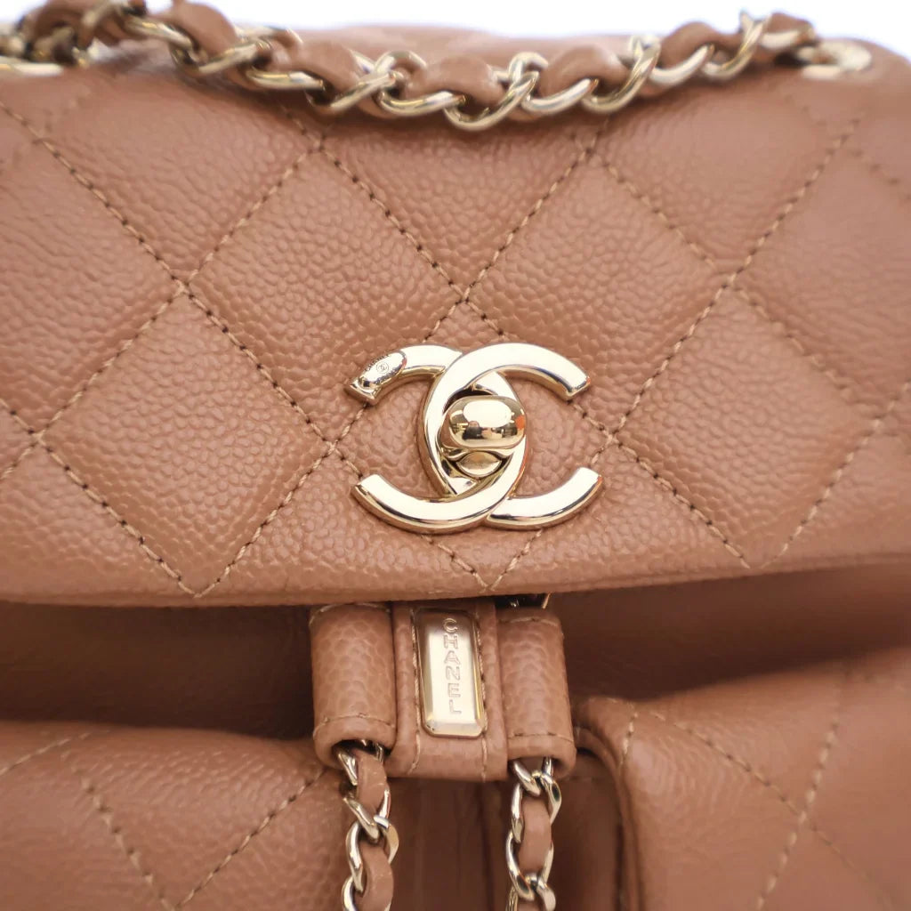 Chanel Duma Backpack Mini Beige Caviar