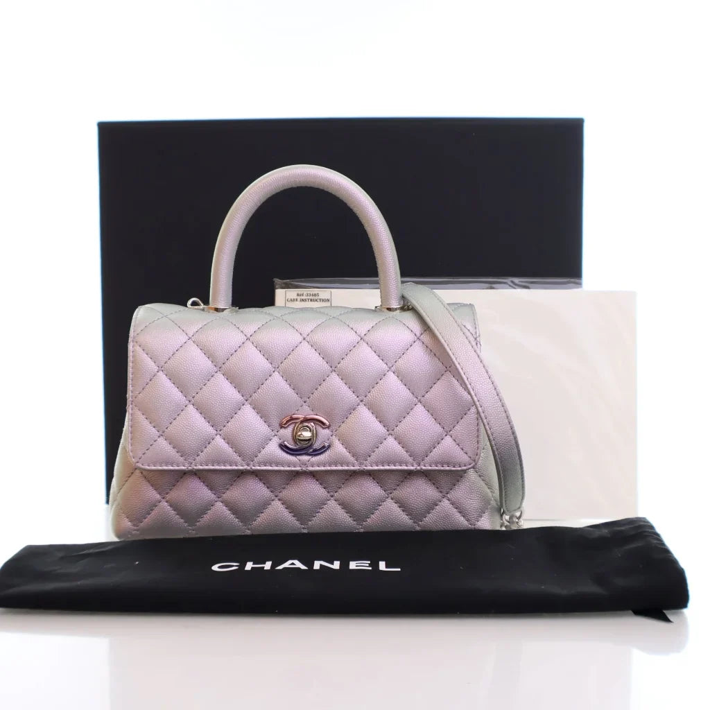 Chanel Coco Handle Purple Caviar