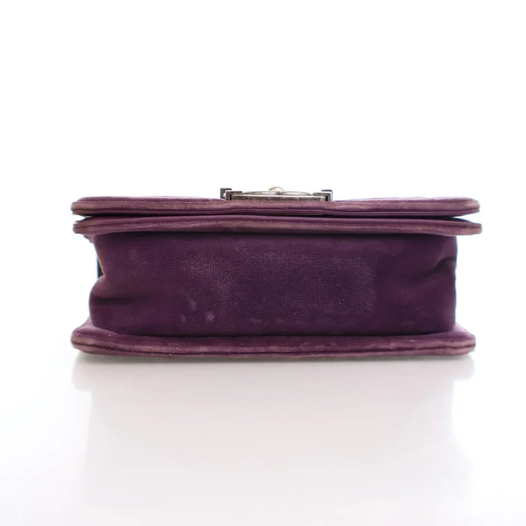 Chanel Boy Bag Small Purple Velvet