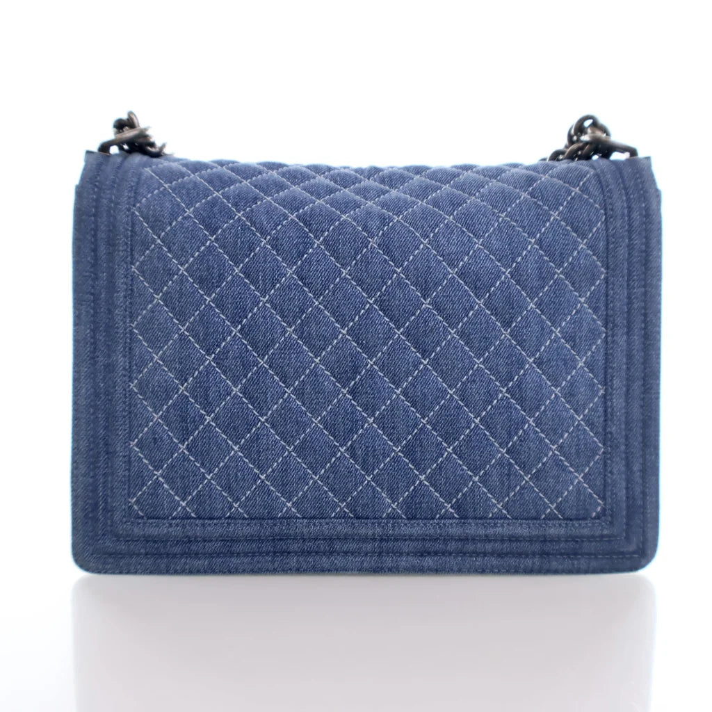 Chanel Seasonal Boy Bag Blue Denim