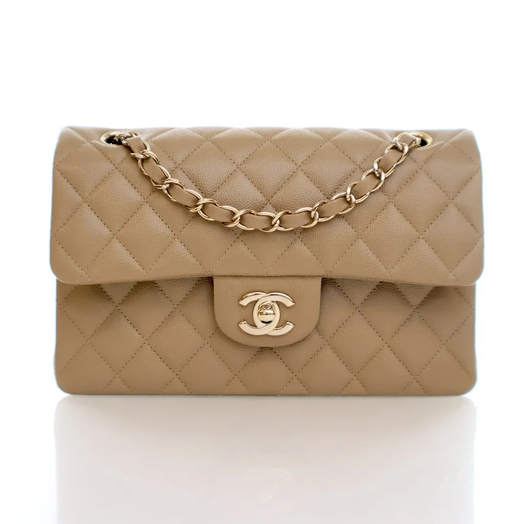 Chanel Classic Flap Small Dark Beige Caviar