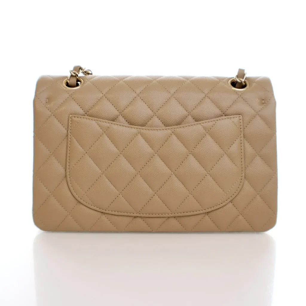 Chanel Classic Flap Small Dark Beige Caviar