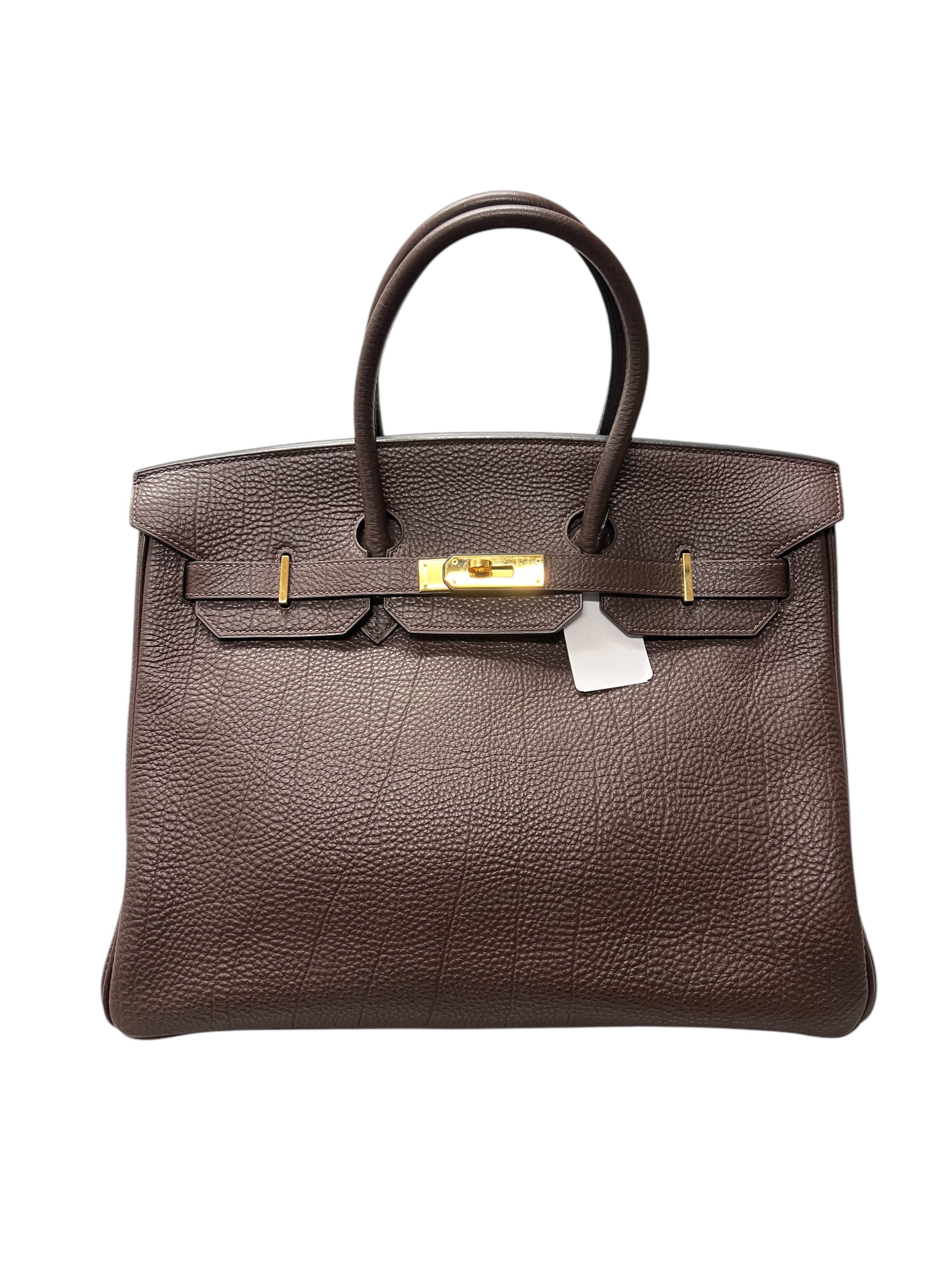 HERMES Birkin 35 Togo Chocolat GHW □I Stamp B1023ZNRRV