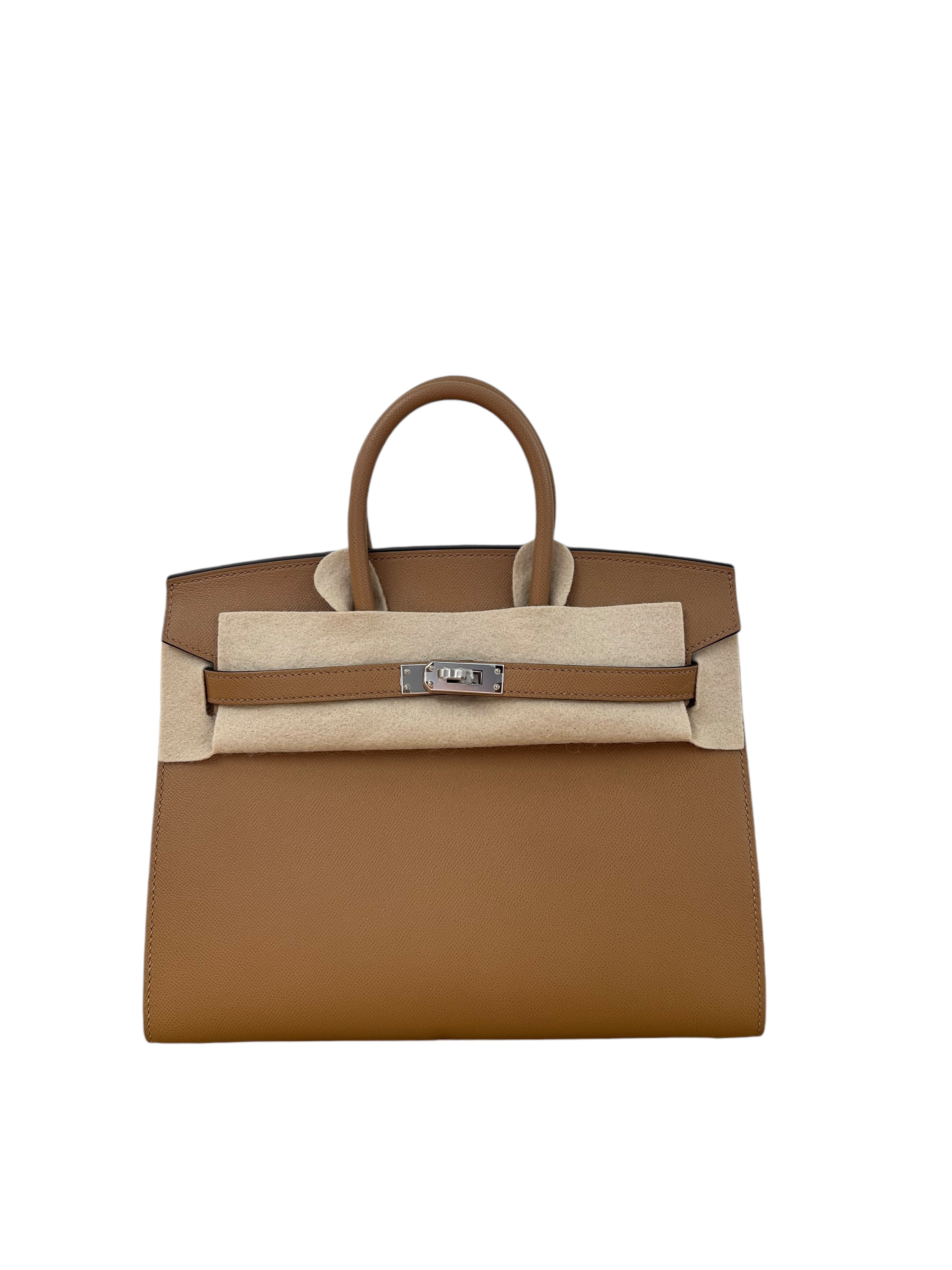 Hermes Birkin 25 Sellier Chai Veau Madame PHW #U SKCB-093118