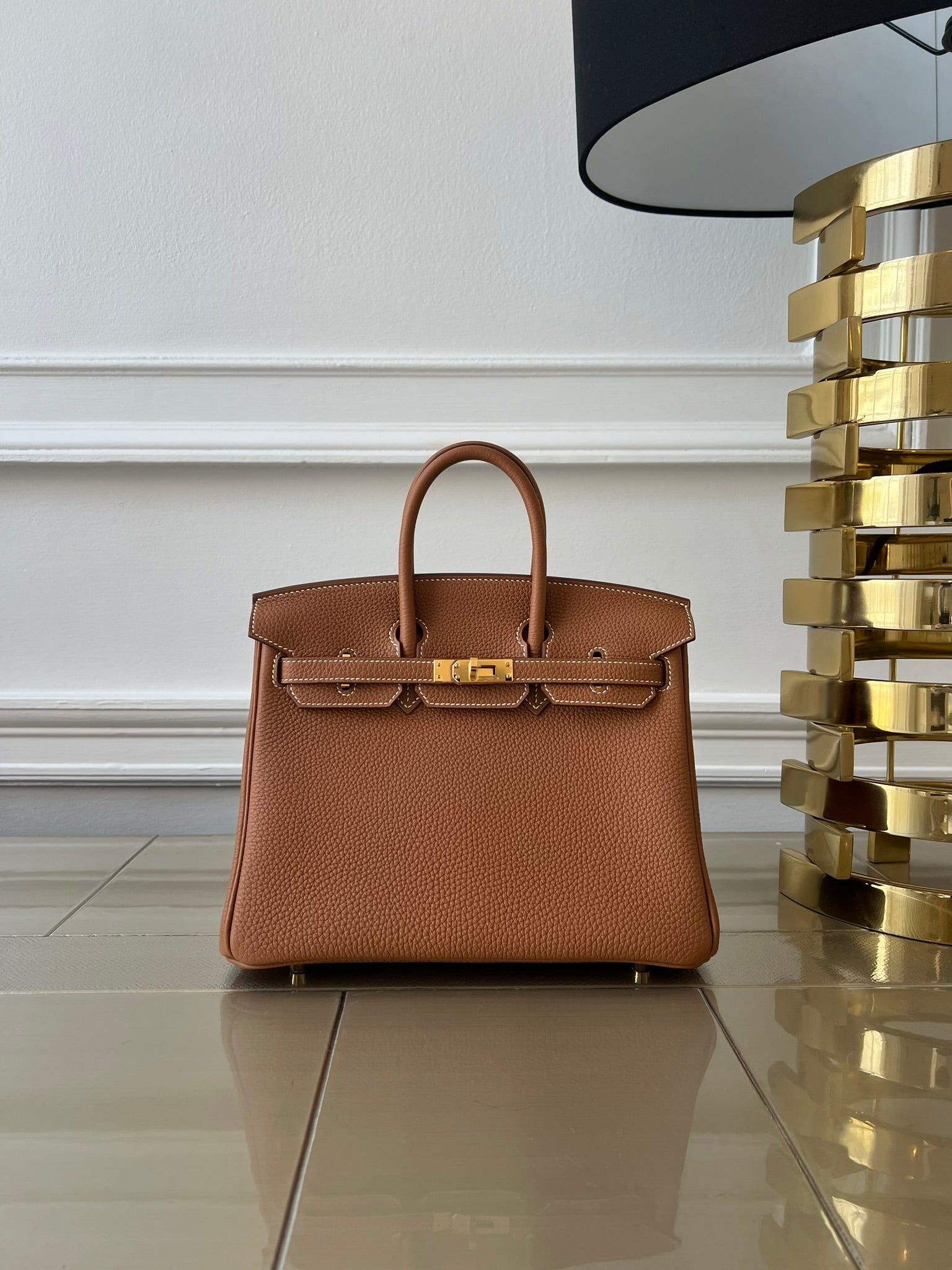 HERMÈS BIRKIN 25CM GOLD Togo Leather with Gold Hardware