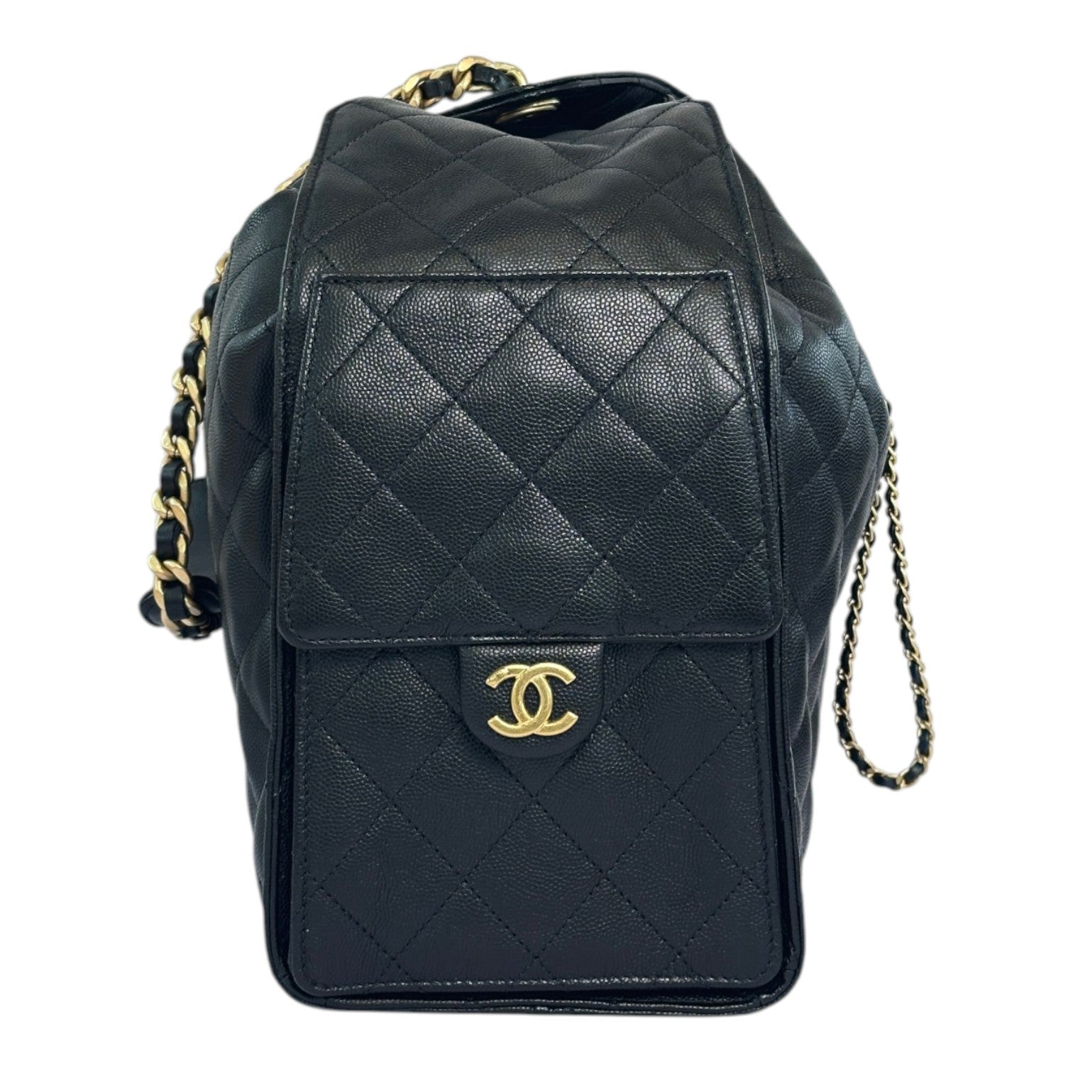 Chanel 25 Medium Hobo Bag in Black Caviar