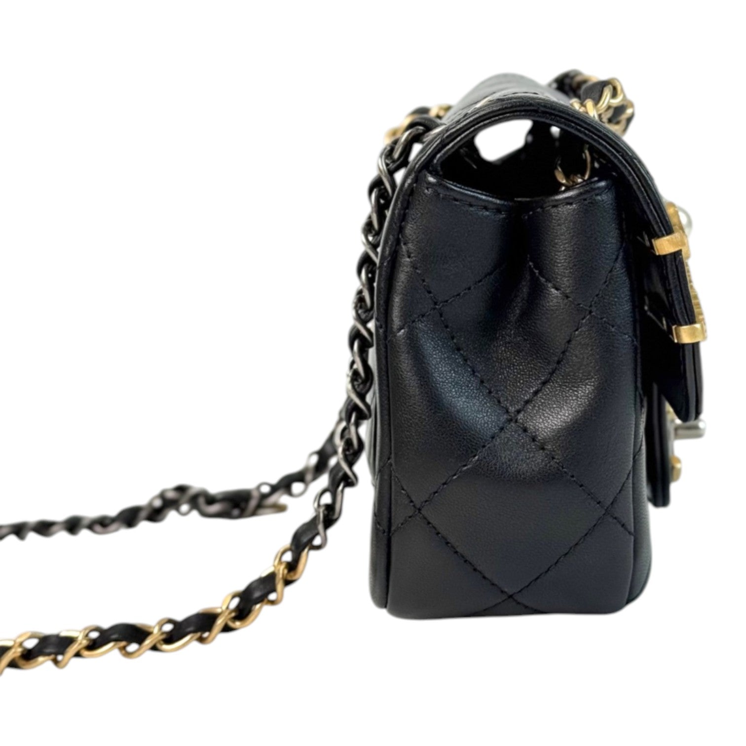 Chanel Coco Clips Classic Flap Black Mini Bag