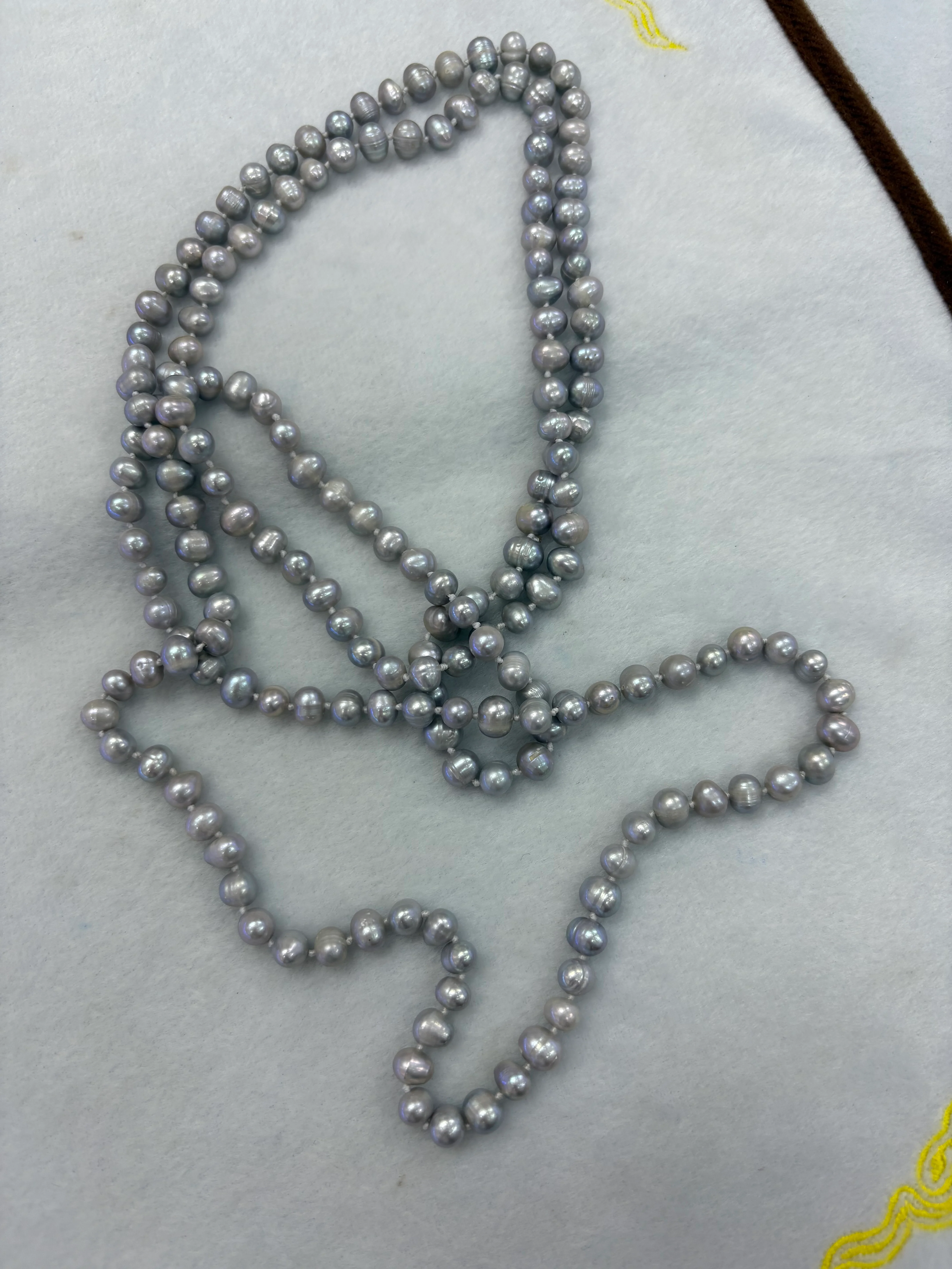 Freshwater Silver Pearl Necklace DXBCS0608