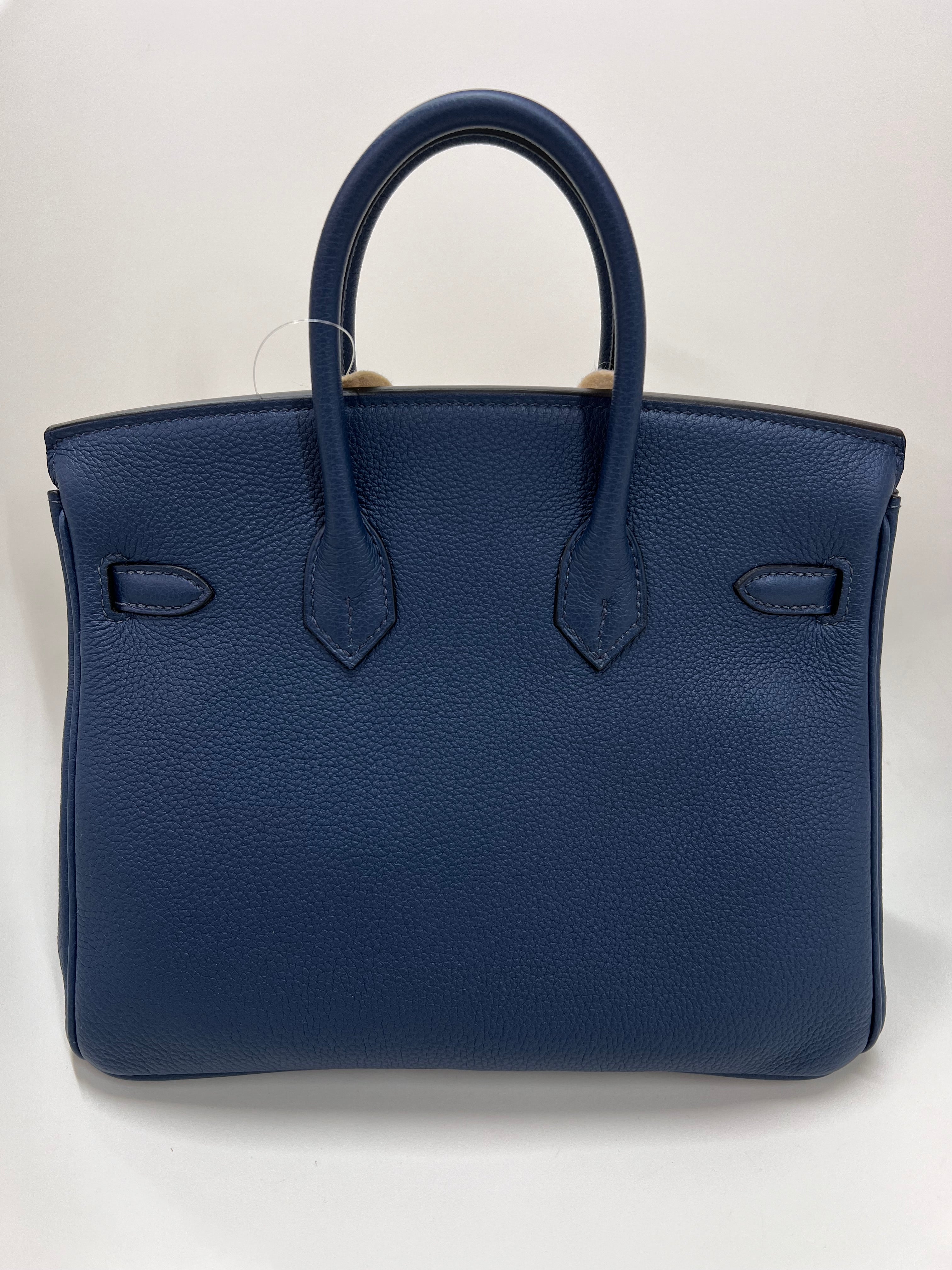 **Hermes Birkin 25 Blue De Prusse Togo PHW #W SKCB-092958