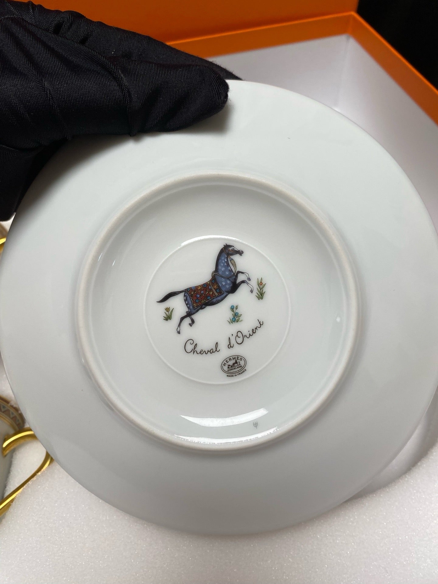 Hermès "Cheval d'Orient" Coffee Cup & Saucer Set