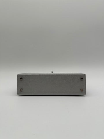 Hermès Mini Kelly Argent Chevre Palladium Hardware