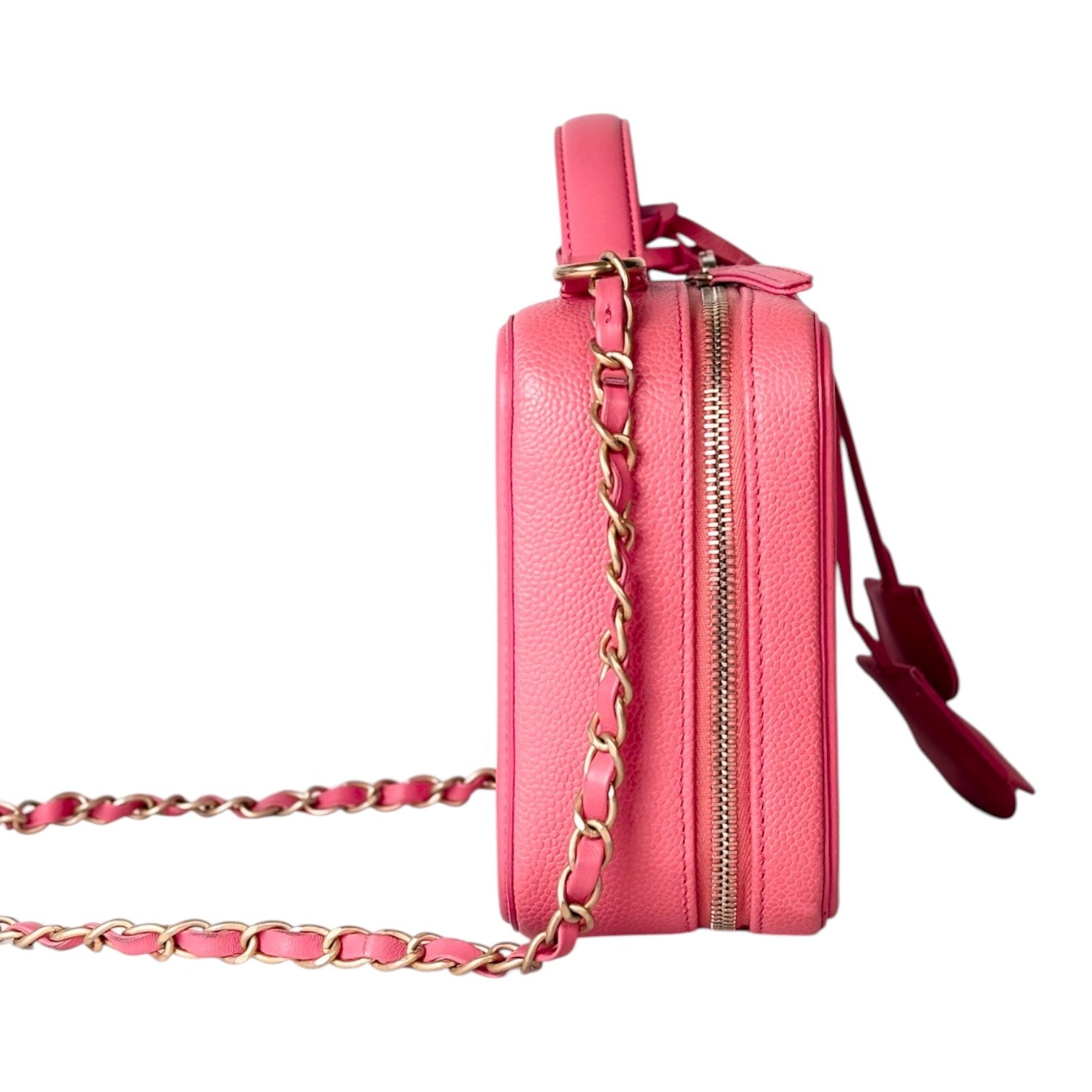 Chanel Pink Vanity Box Bag in Caviar Leather