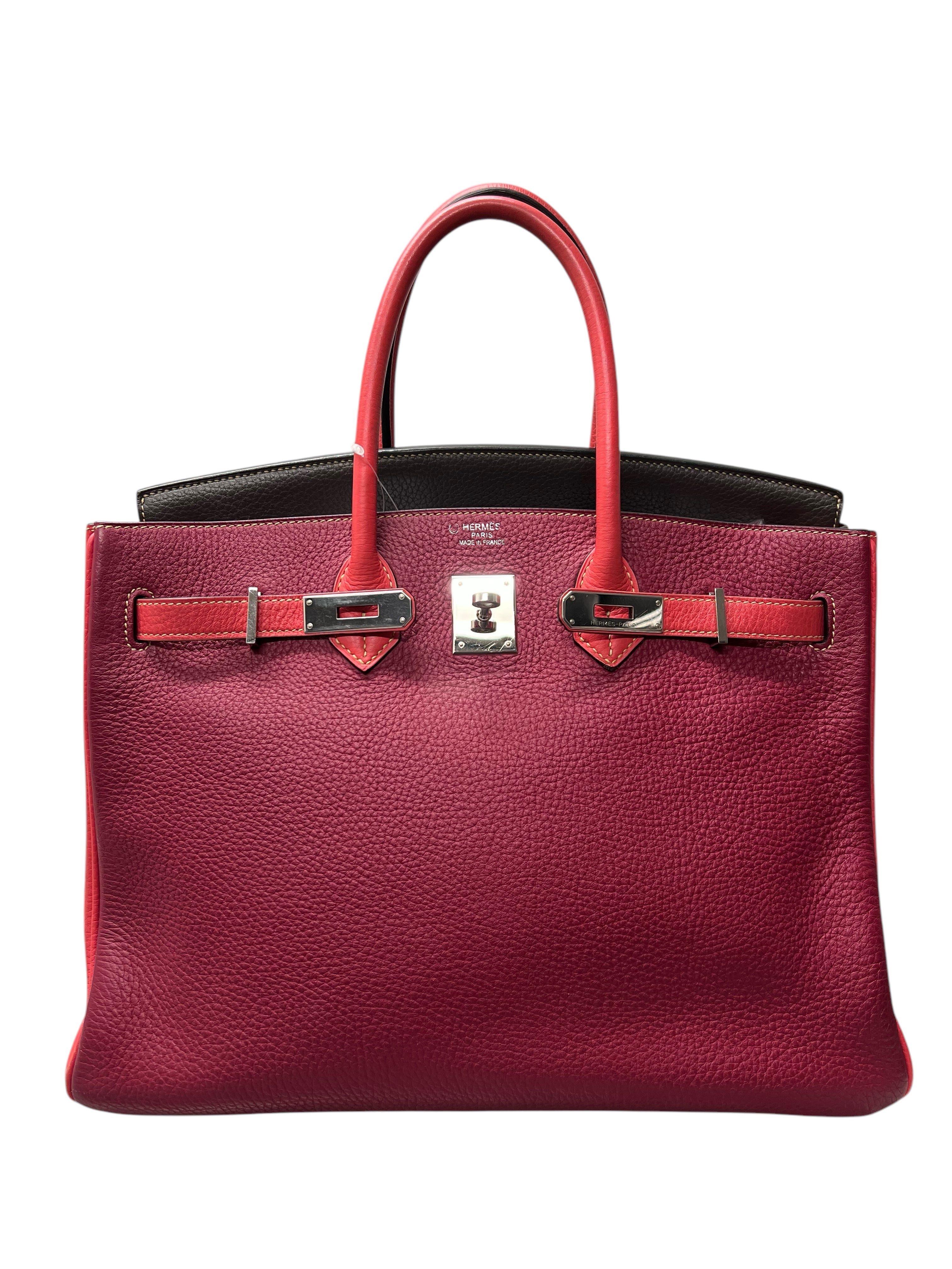 HERMES Birkin 35 HSS Togo □N Stamp Tosca/Rouge Pivoine/Etain PHW B1027C78VP