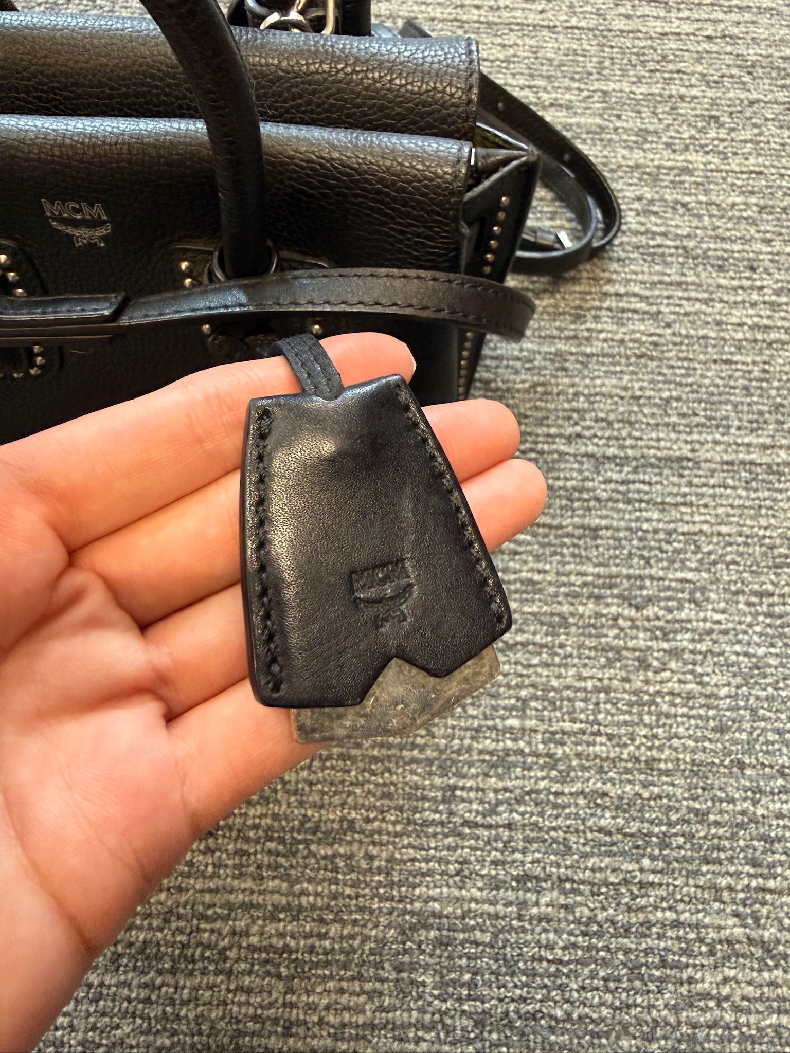 MCM Mini Leather Tote Bag