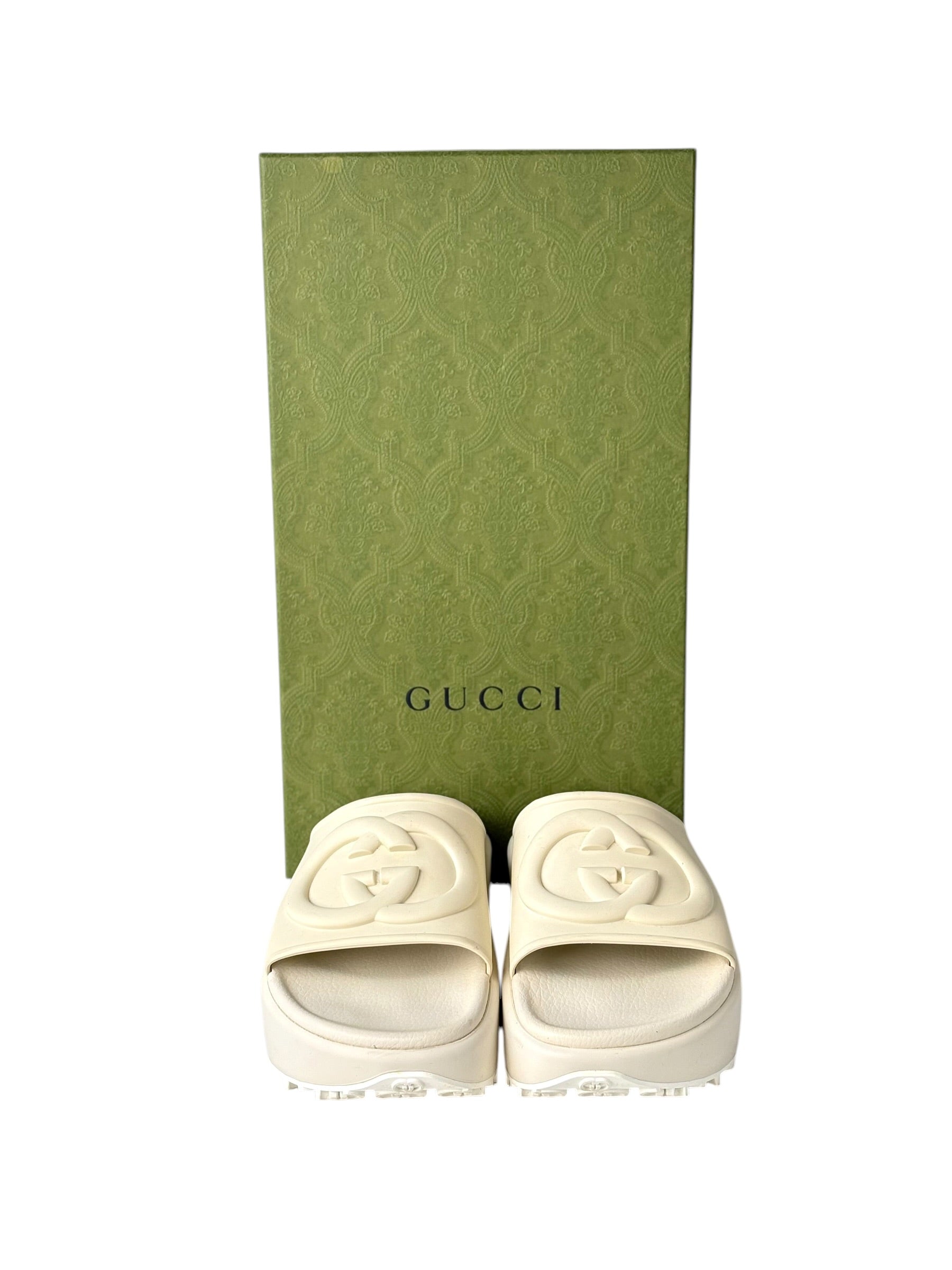 Gucci White Slipper Shoes - Size 36
