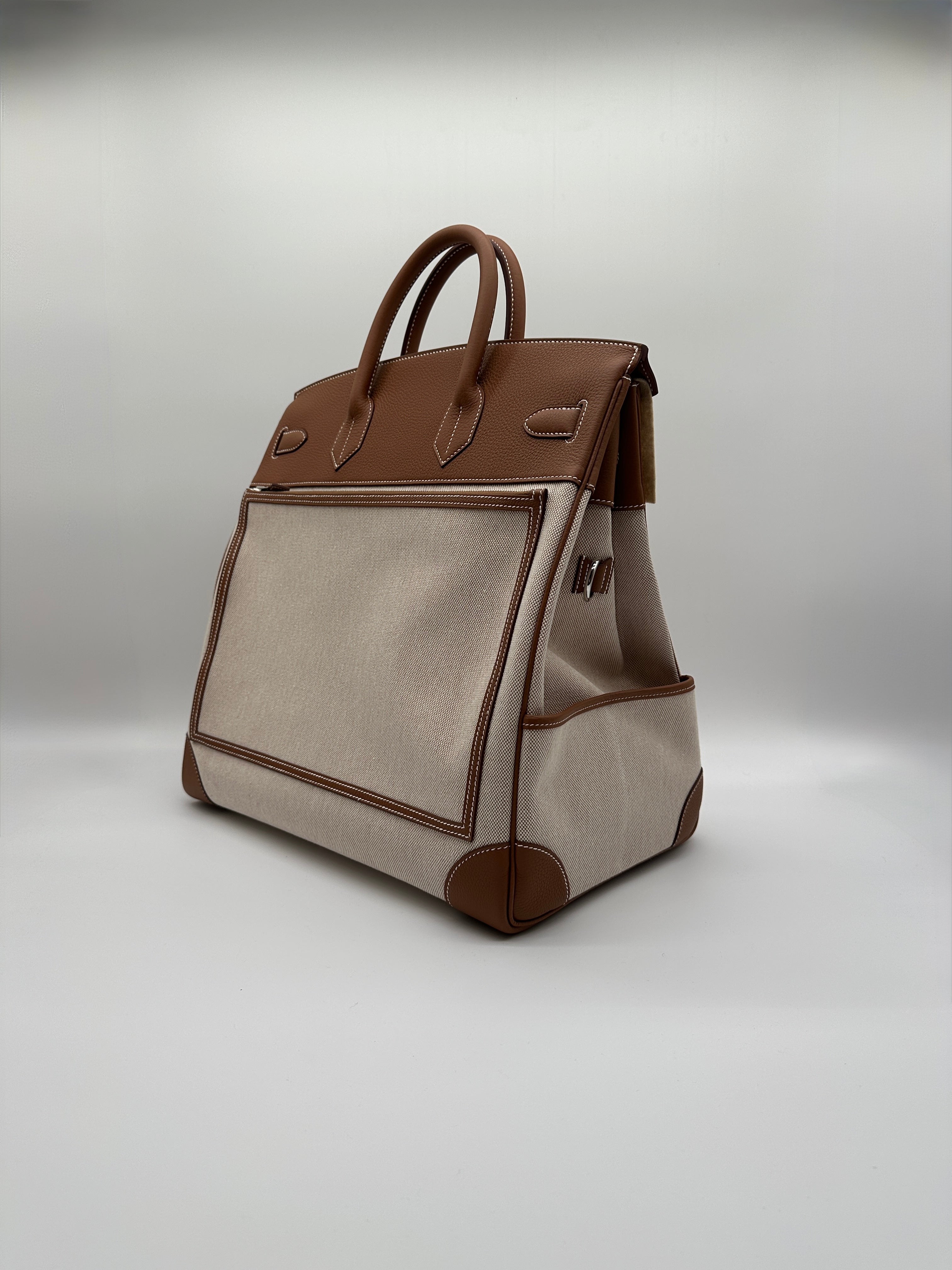 Haut a Courroies 40 Cargo Gold Togo and Toile Palladium Hardware